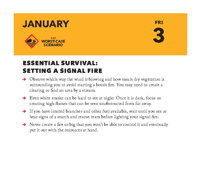 The Worst-Case Scenario Survival 2025 Daily Calendar
