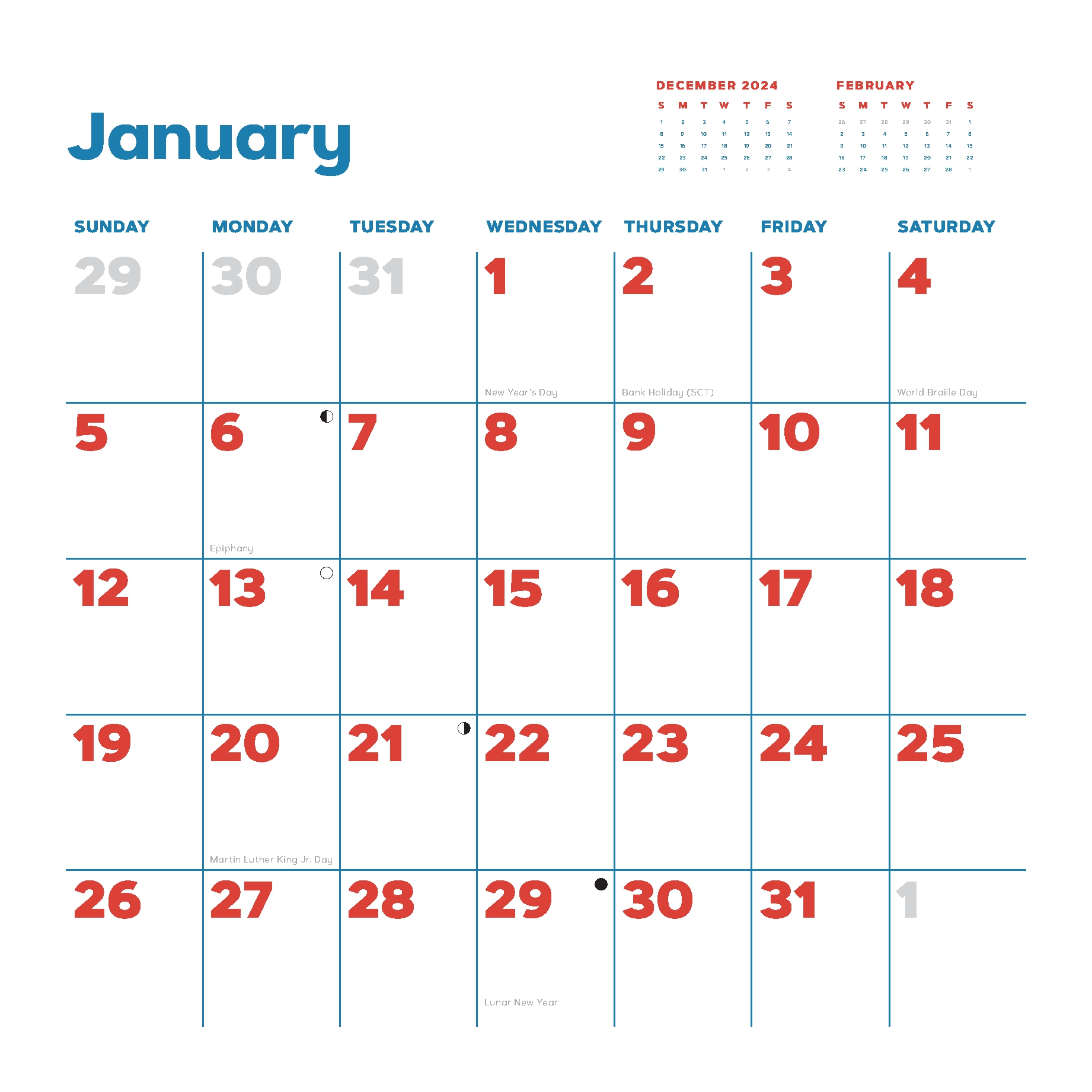 Catffirmations 2025 Wall Calendar