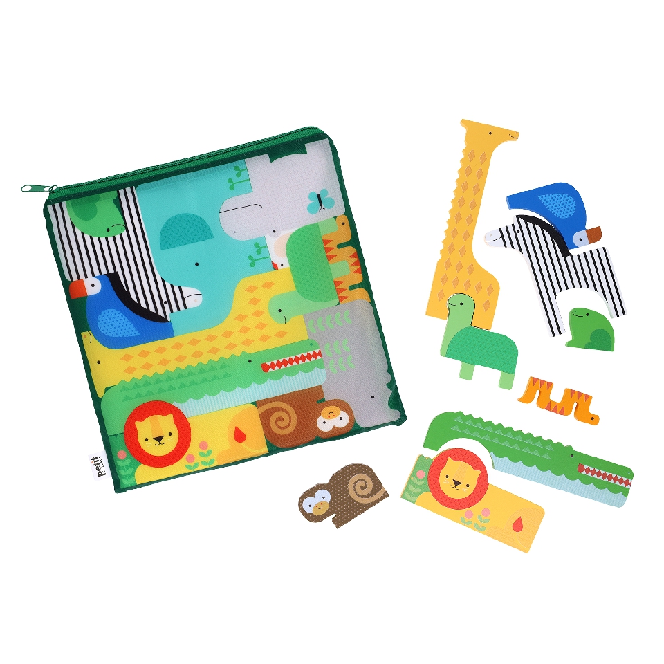 Wooden Puzzle + Play: Shaped Safari Animals