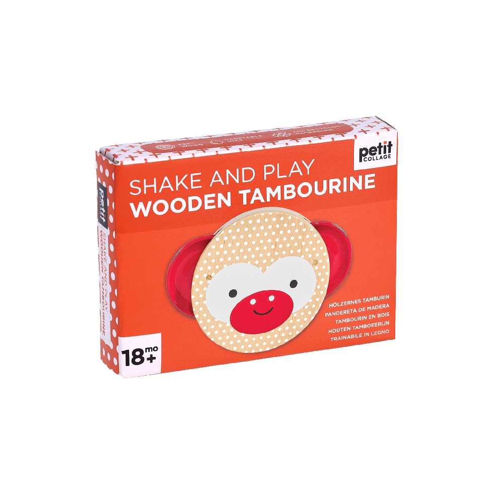 Shake and Play: Wooden Tambourine CDU of 10