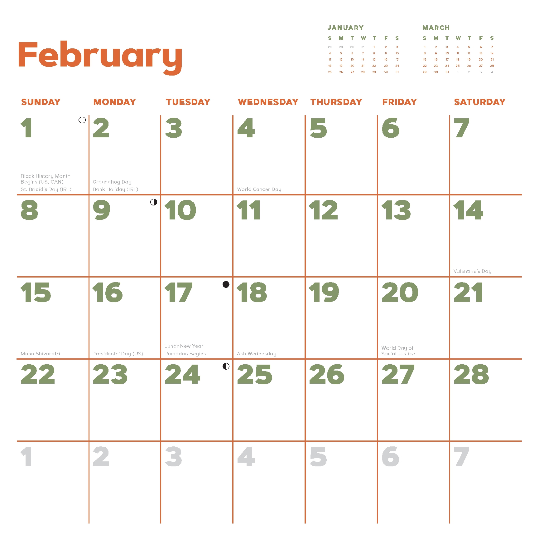 Catffirmations 2026 Wall Calendar