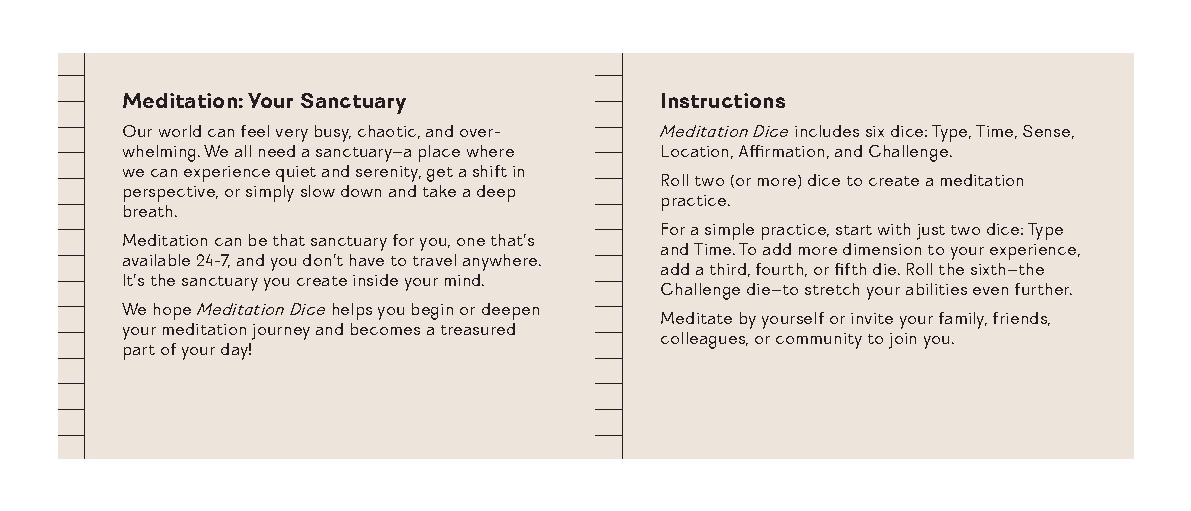 Meditation Dice