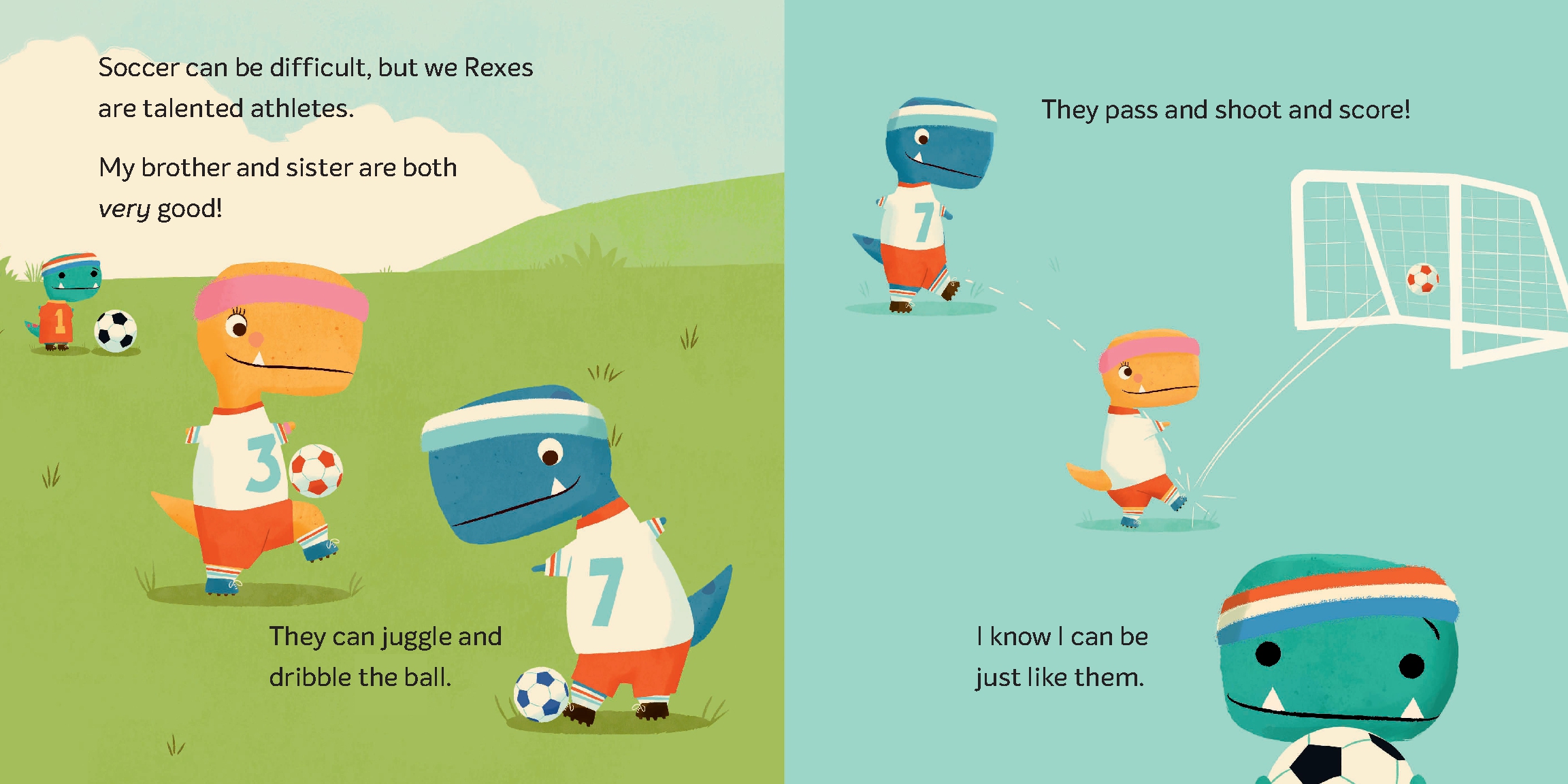 Tiny T. Rex Tries Soccer
