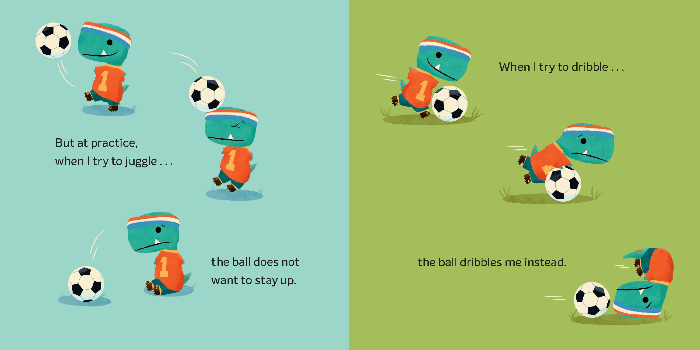 Tiny T. Rex Tries Soccer