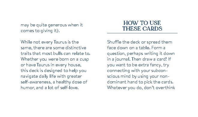 Cosmo Cards: Taurus