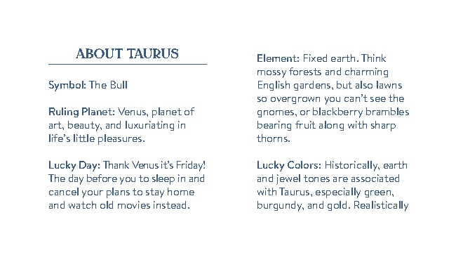 Cosmo Cards: Taurus