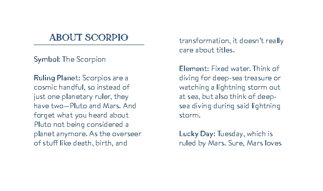 Cosmo Cards: Scorpio