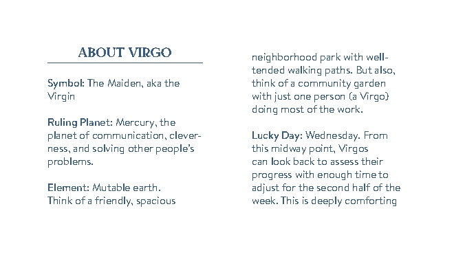 Cosmo Cards: Virgo