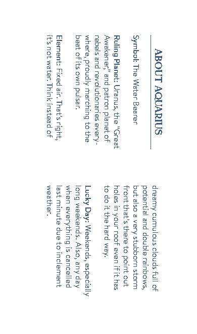 Cosmo Cards: Aquarius
