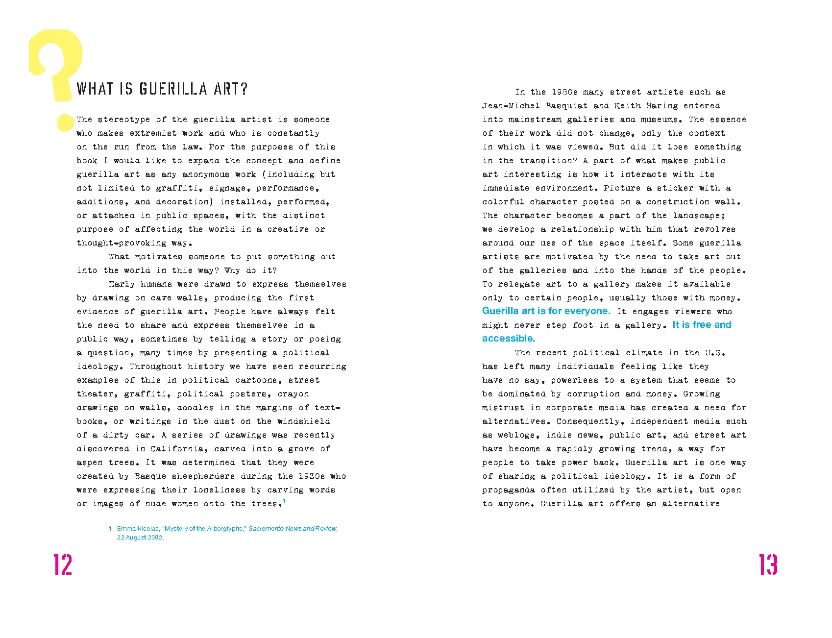 The Guerilla Art Guide