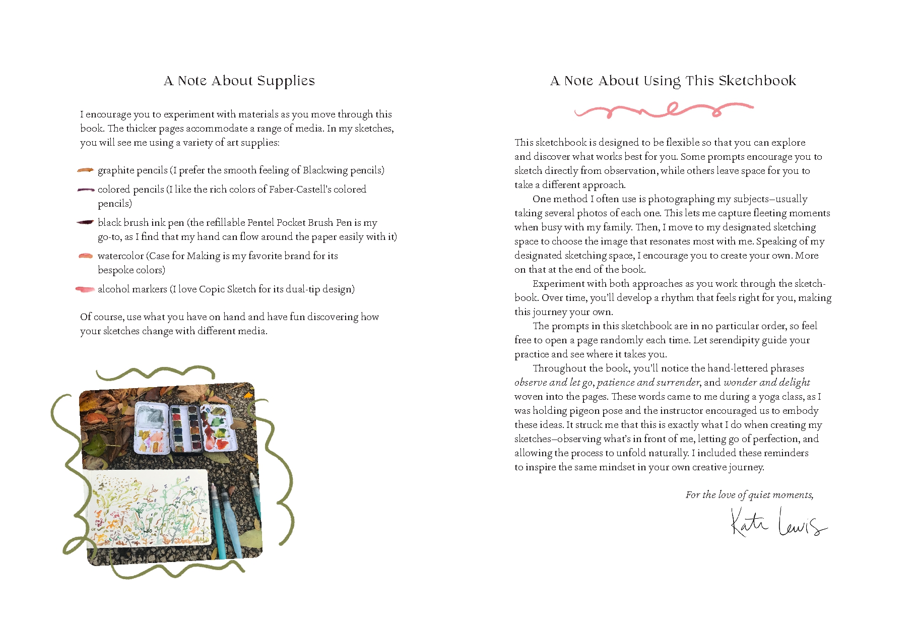 Quiet Moments: A Guided Sketchbook