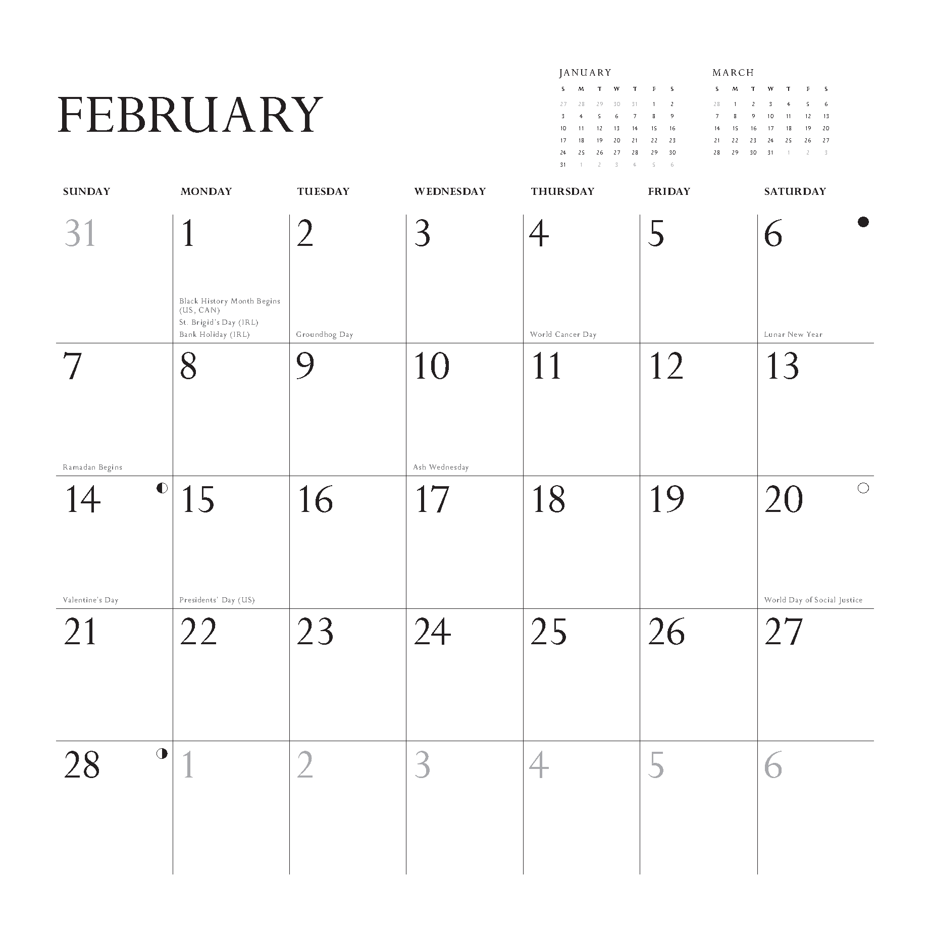 Disappointing Affirmations 2027 Wall Calendar