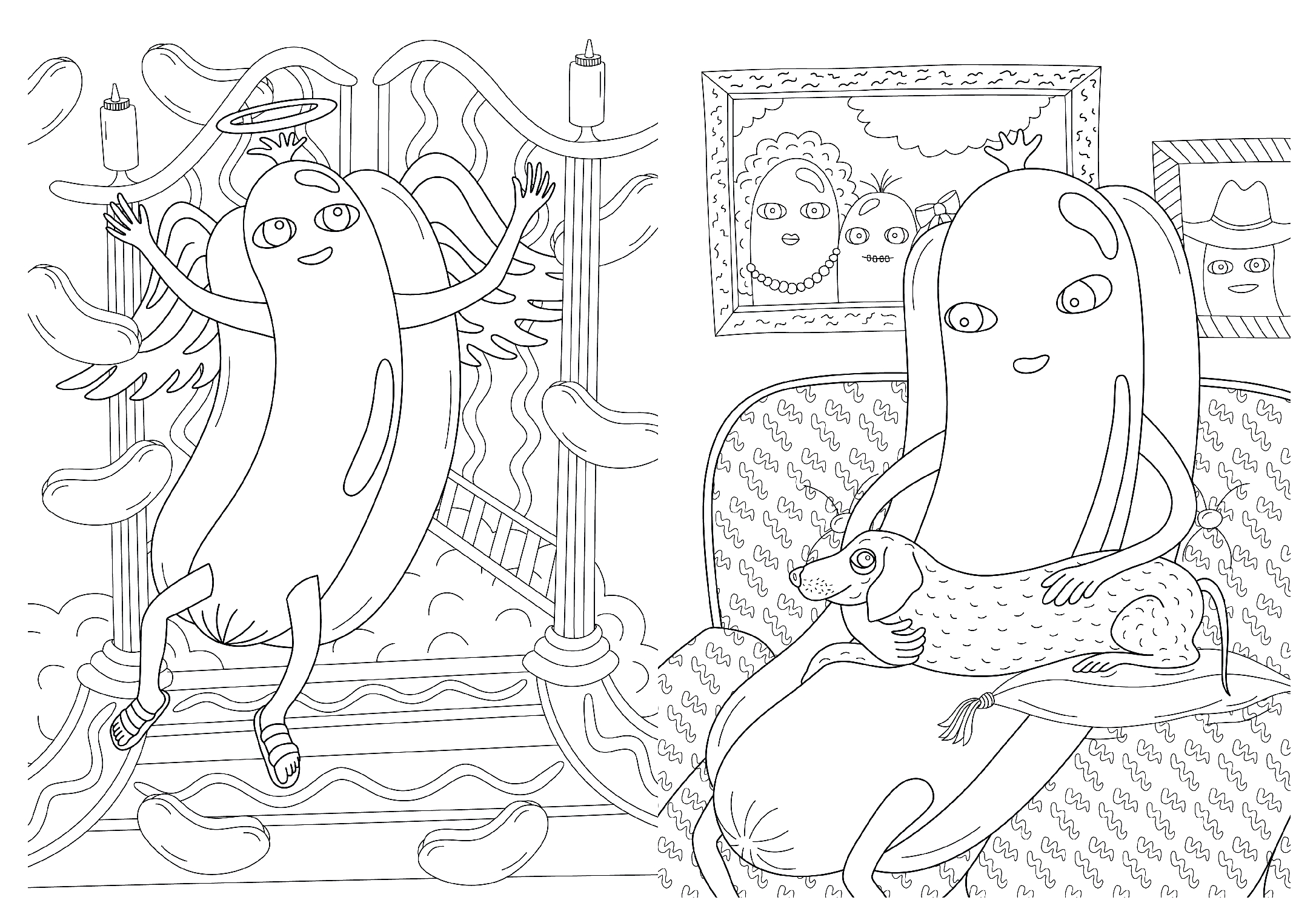 The Hot Dog Coloring and Activity Book