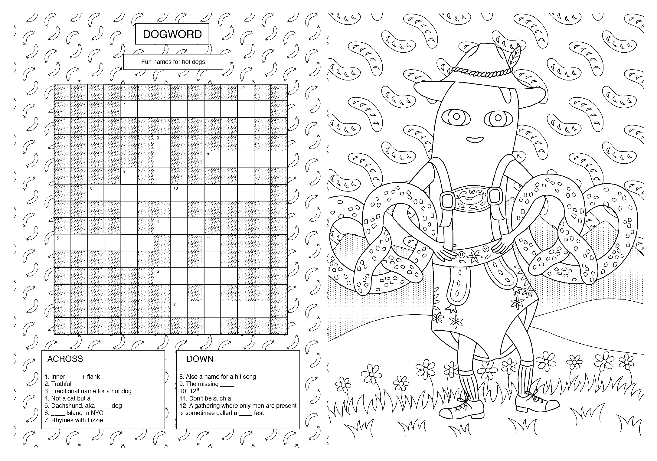 The Hot Dog Coloring and Activity Book