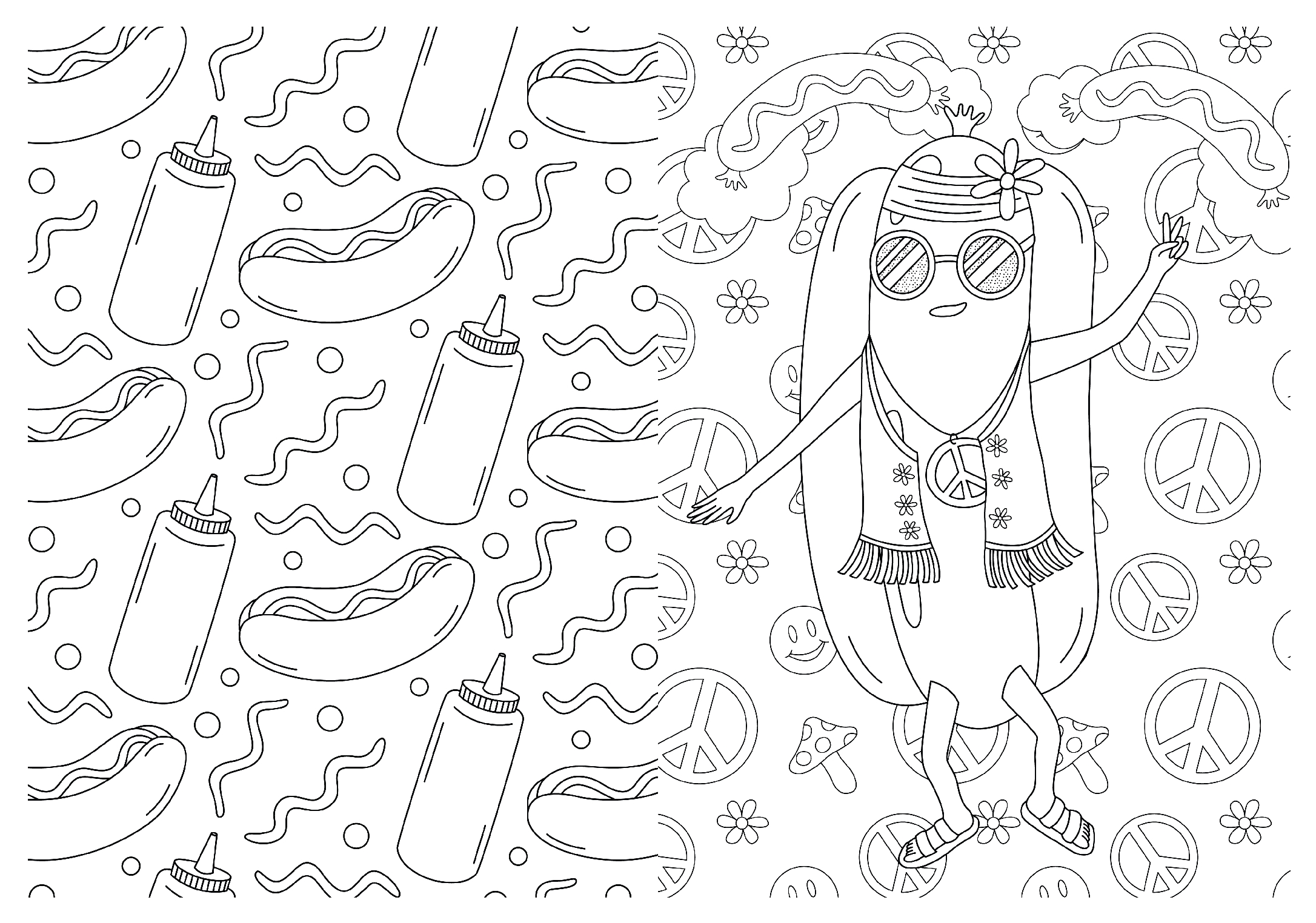 The Hot Dog Coloring and Activity Book