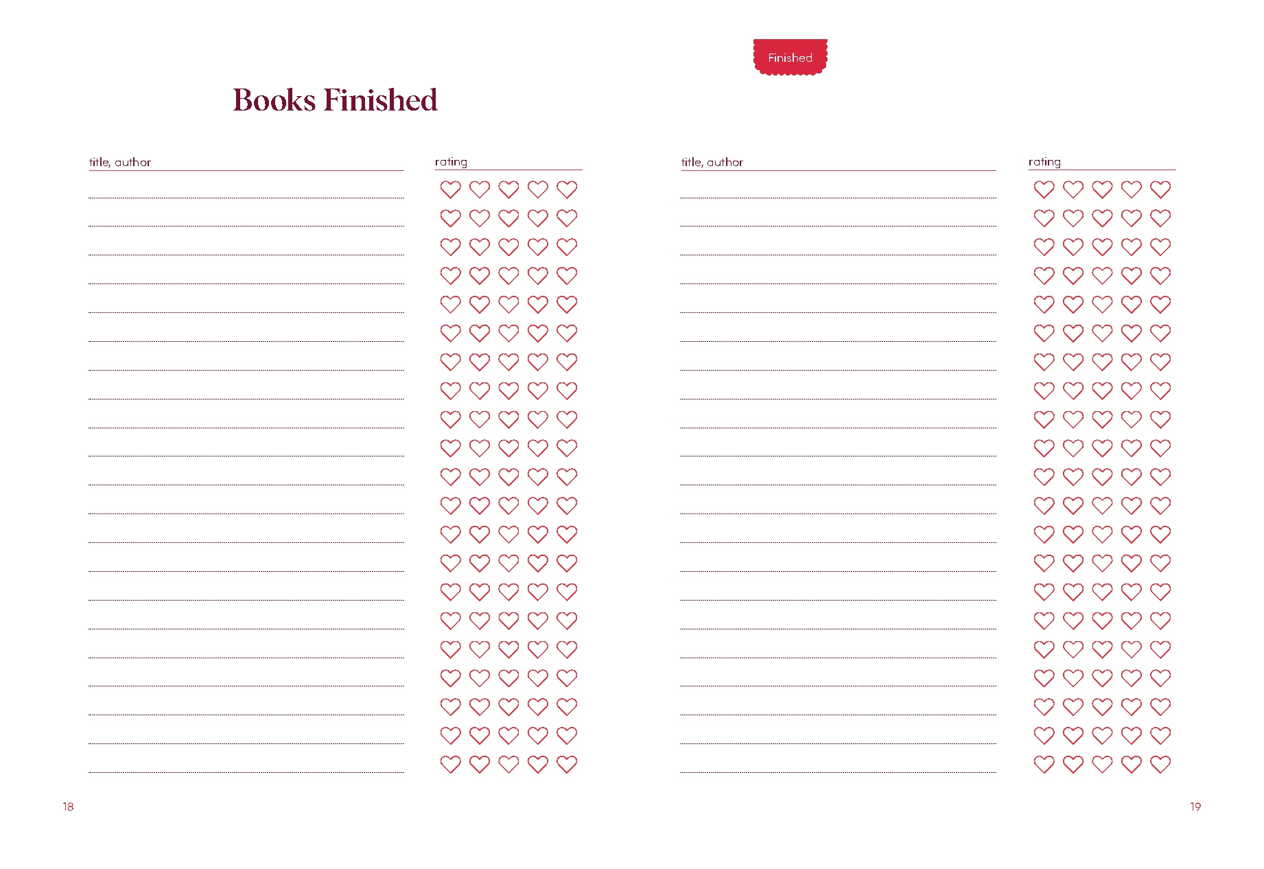 Romance Reader's Journal