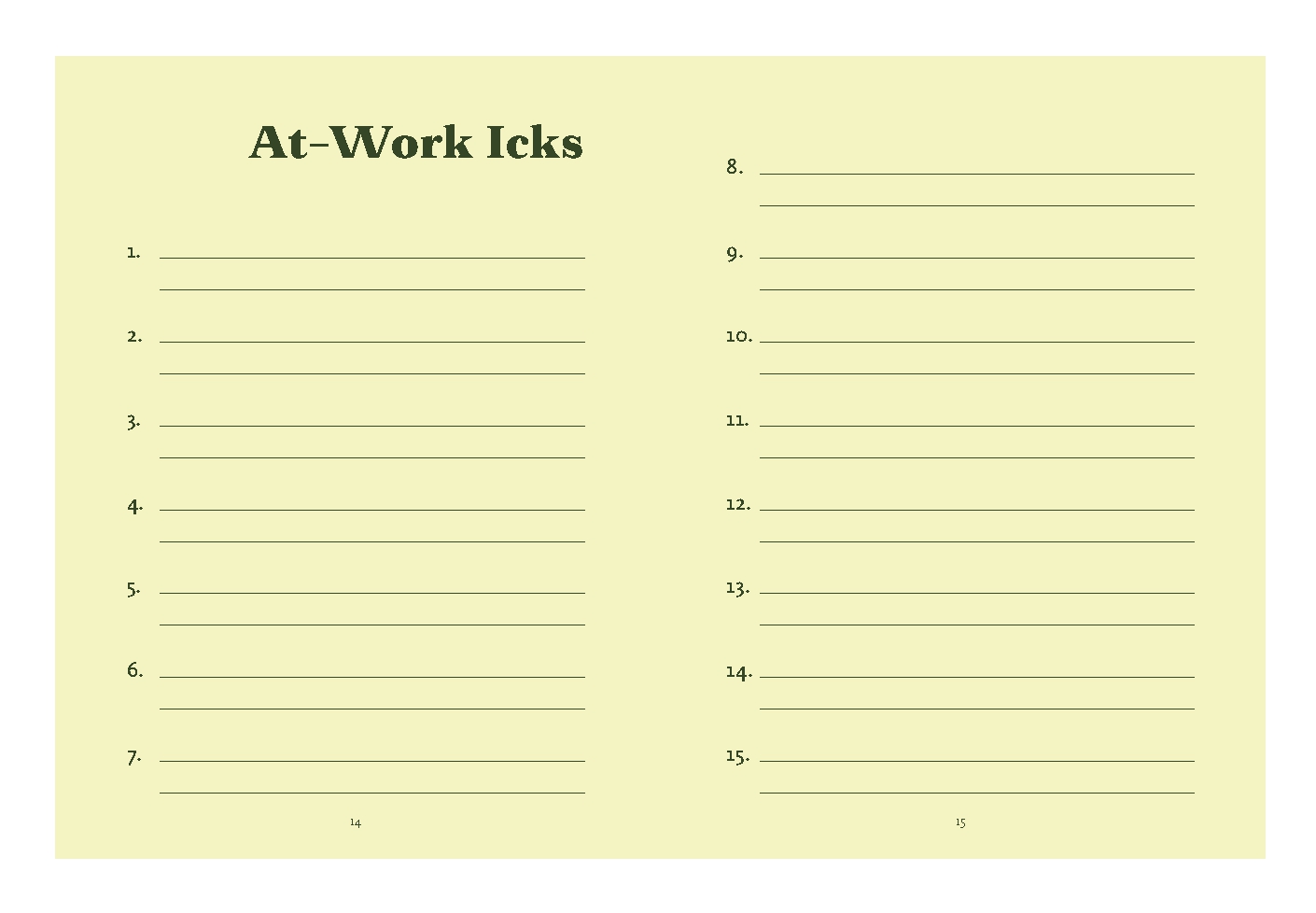 Ick Journal