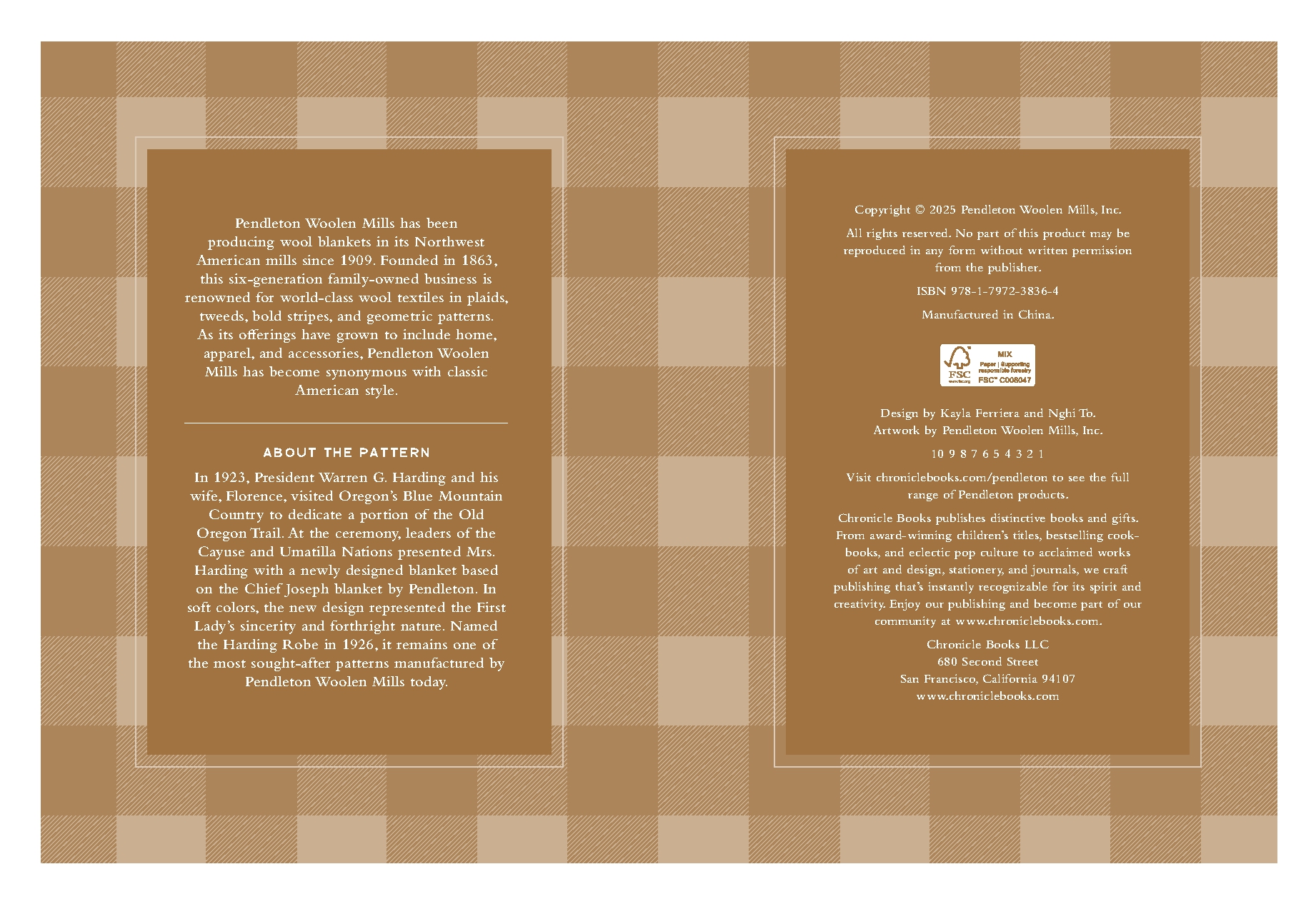 Pendleton Harding Pattern Journal