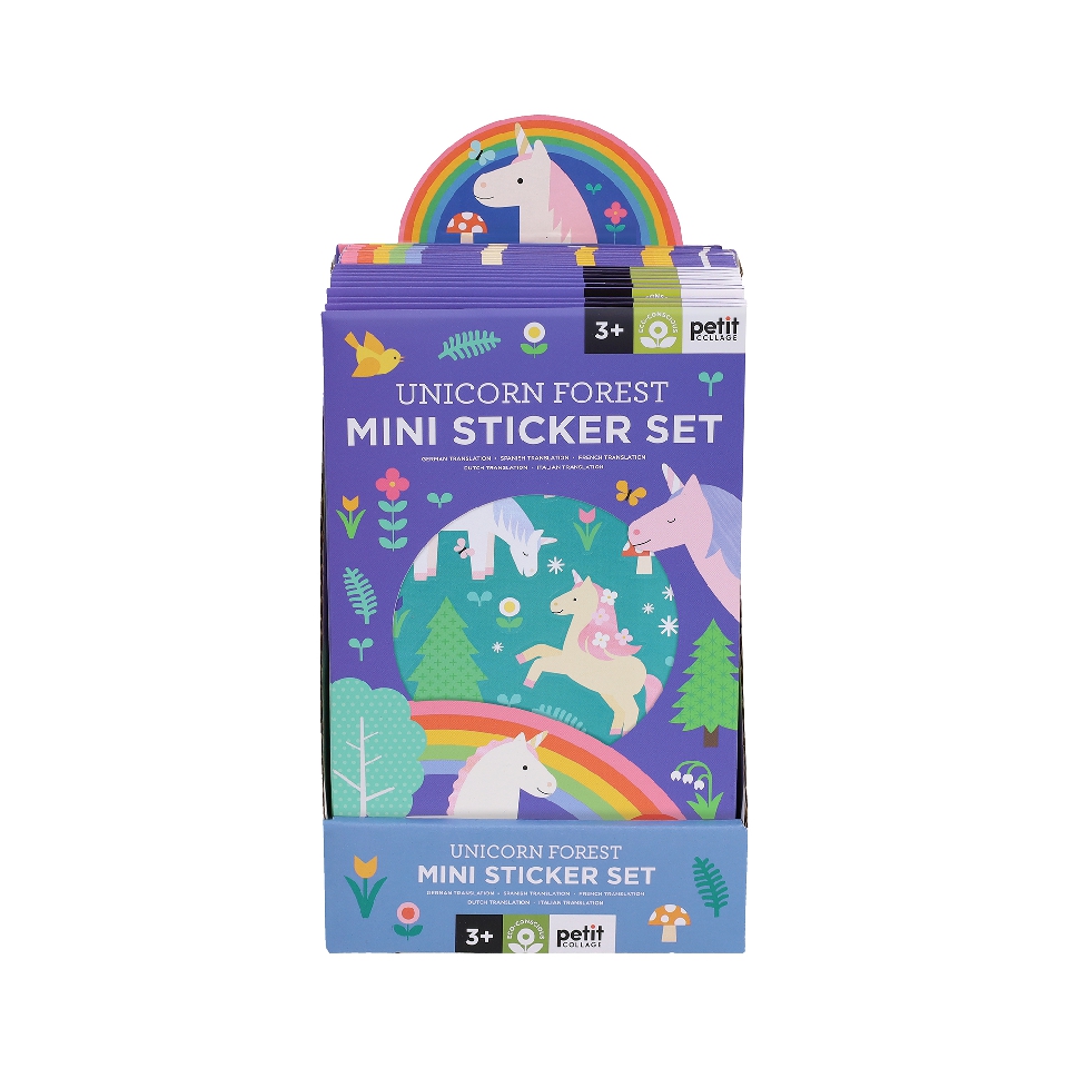 Mini Sticker Set Unicorn Forest CDU of 20