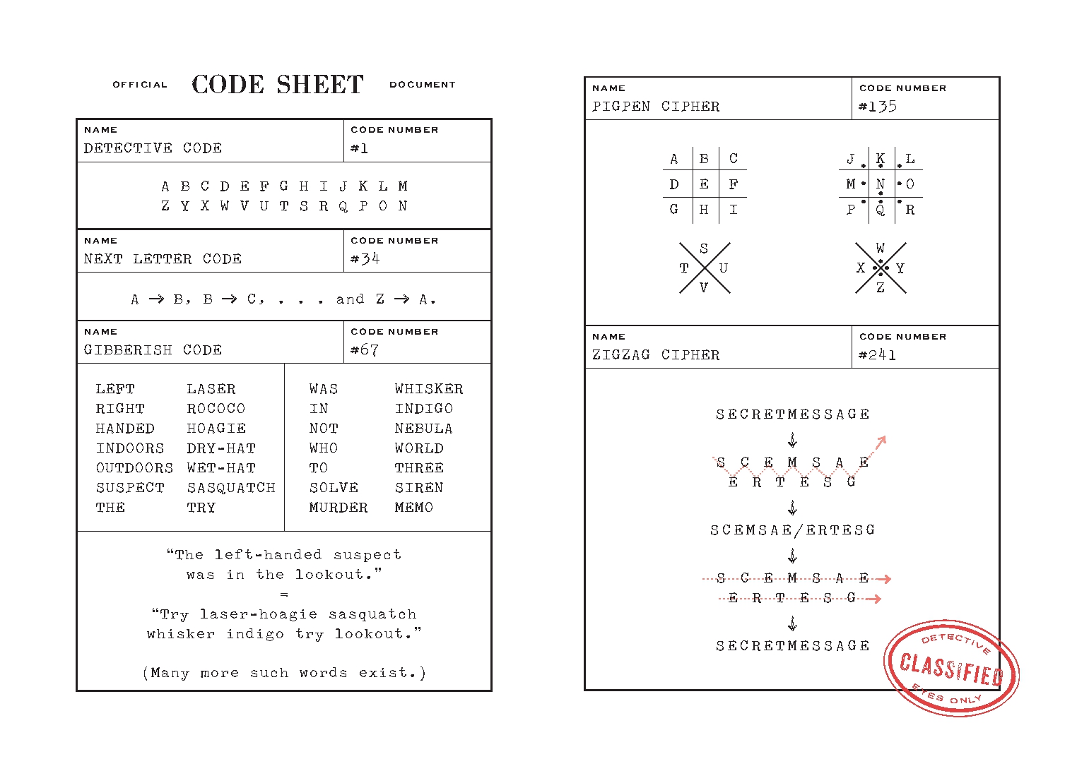 Murdle Detective Notebook