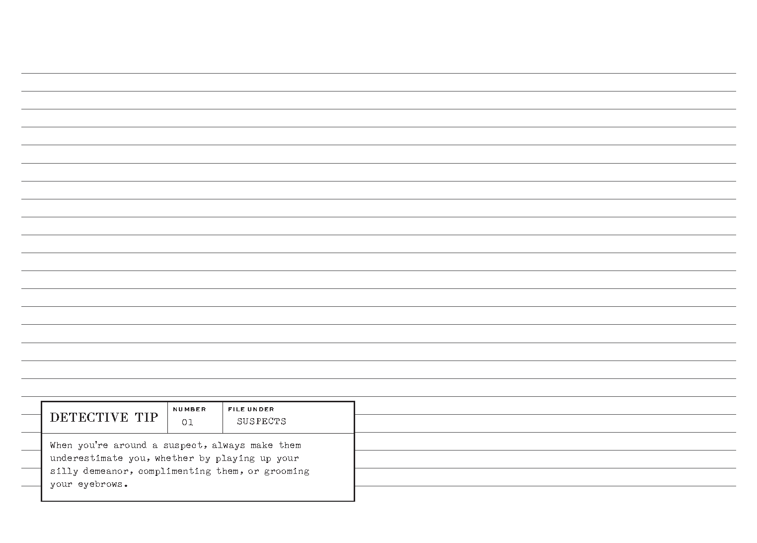 Murdle Detective Notebook