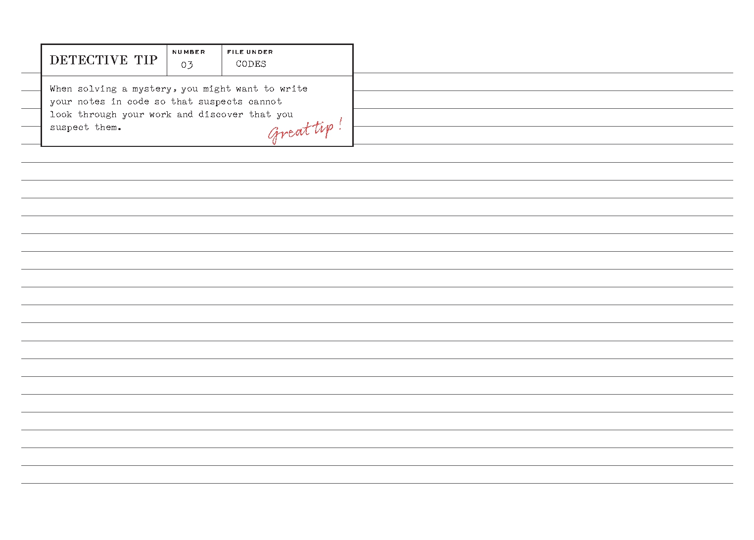 Murdle Detective Notebook