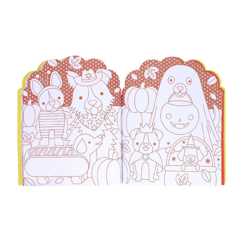 Dogs Coloring Book + Stickers