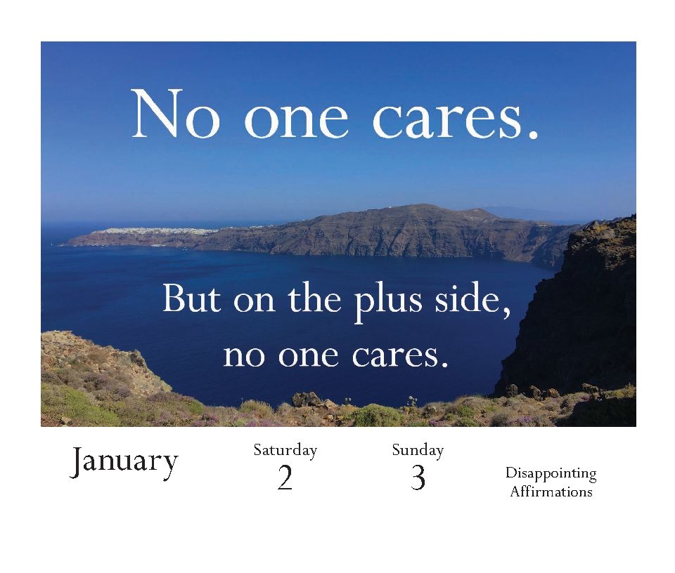 Disappointing Affirmations 2027 Daily Calendar