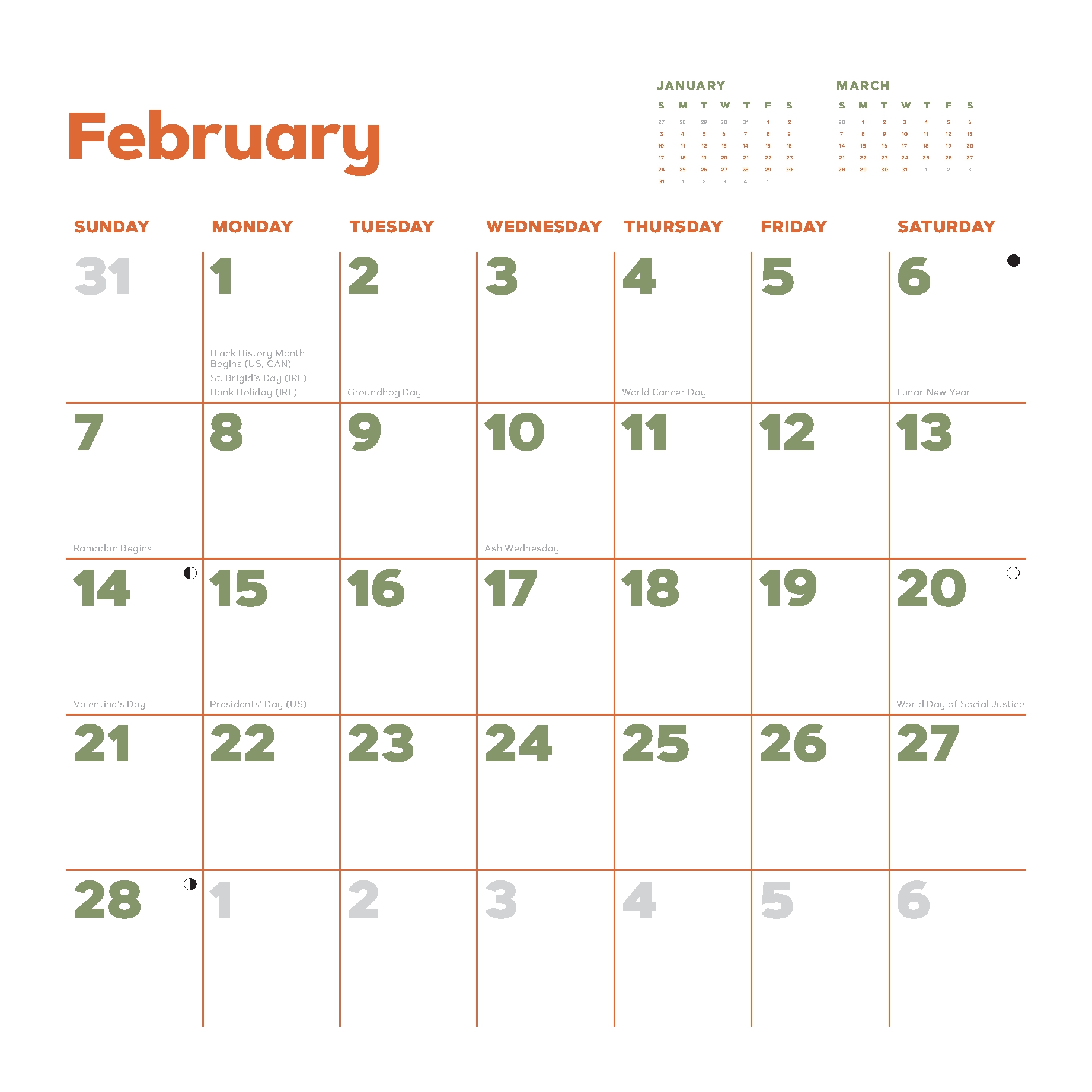 Catffirmations 2027 Wall Calendar