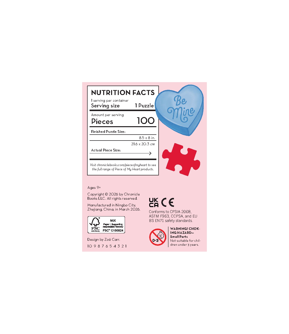 Piece of My Heart Be Mine 100-Piece Puzzle