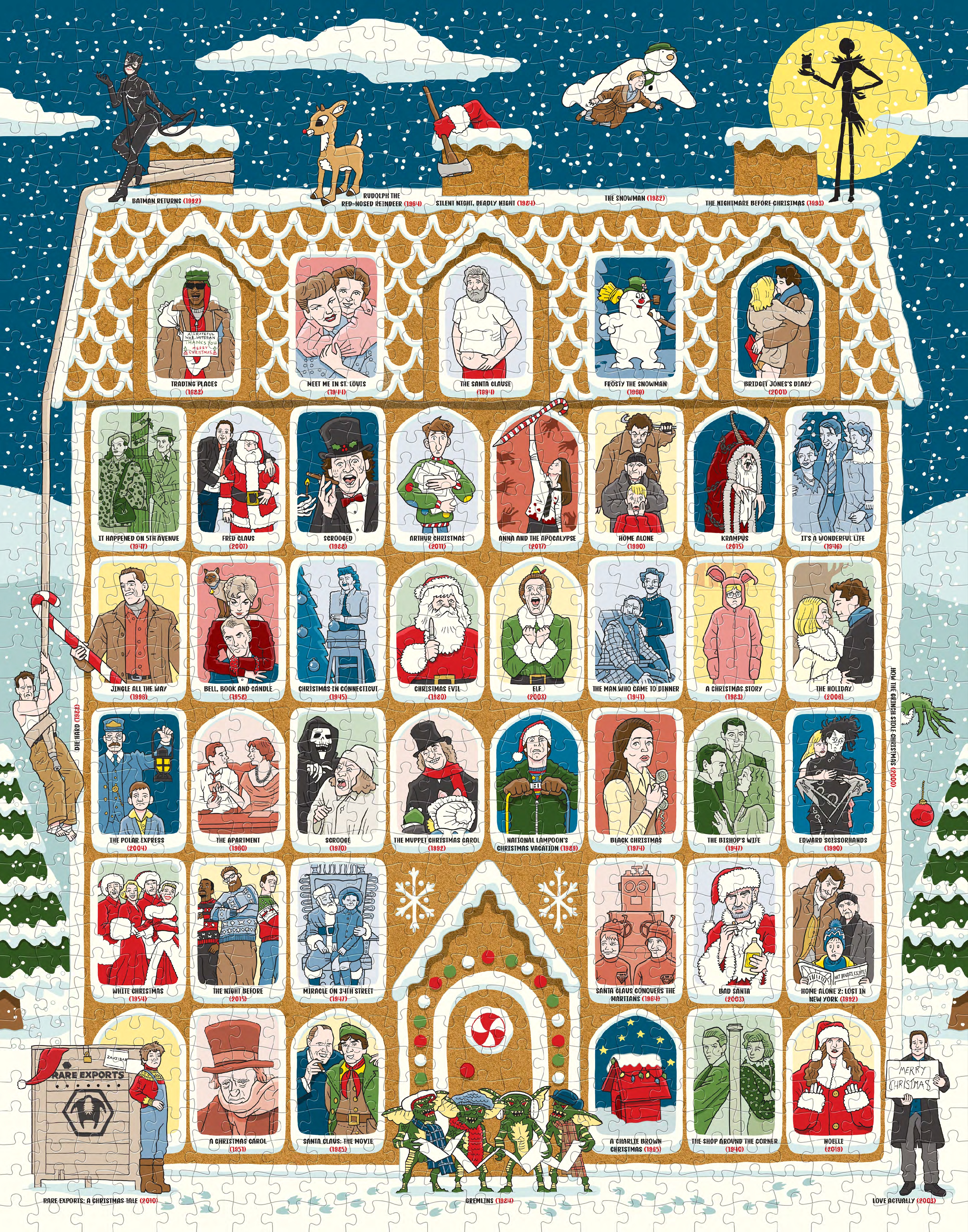 50 Must-Watch Christmas Movies Bucket List 1000-piece Jigsaw Puzzle
