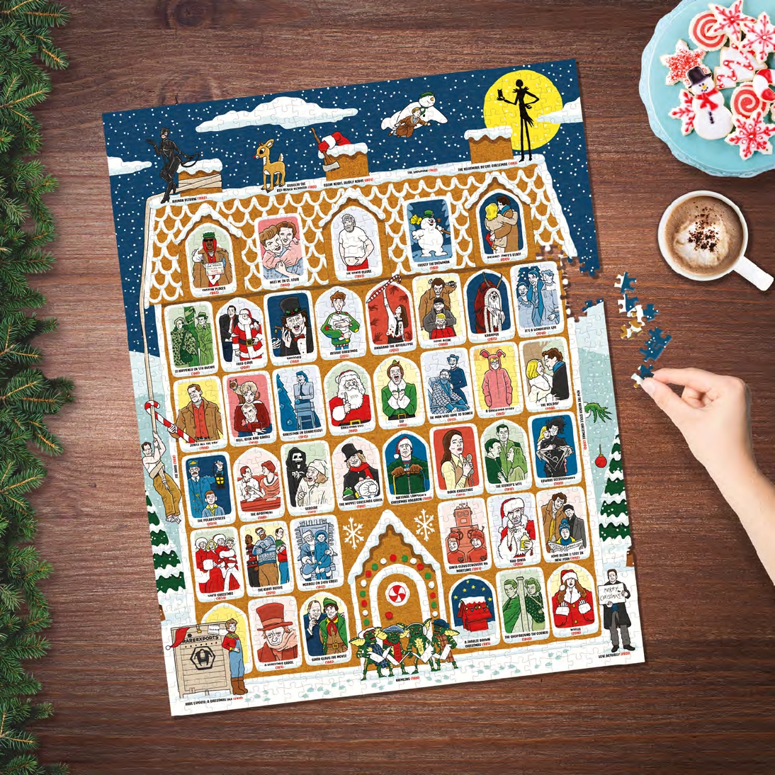 50 Must-Watch Christmas Movies Bucket List 1000-piece Jigsaw Puzzle