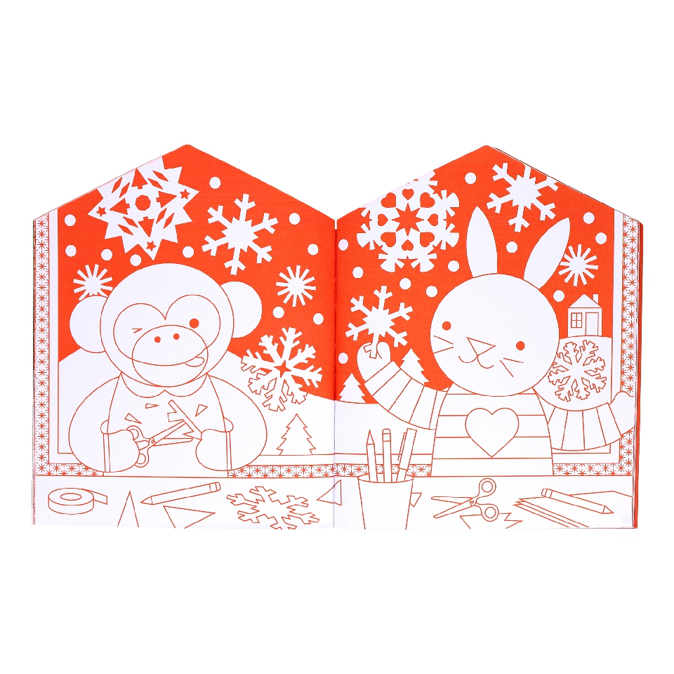 Christmas Coloring Book + Stickers