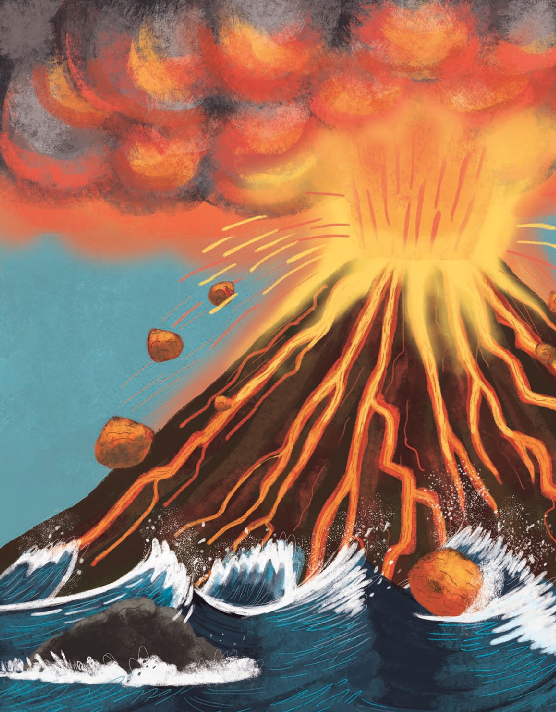 Can Volcanoes Turn the Moon Blue?