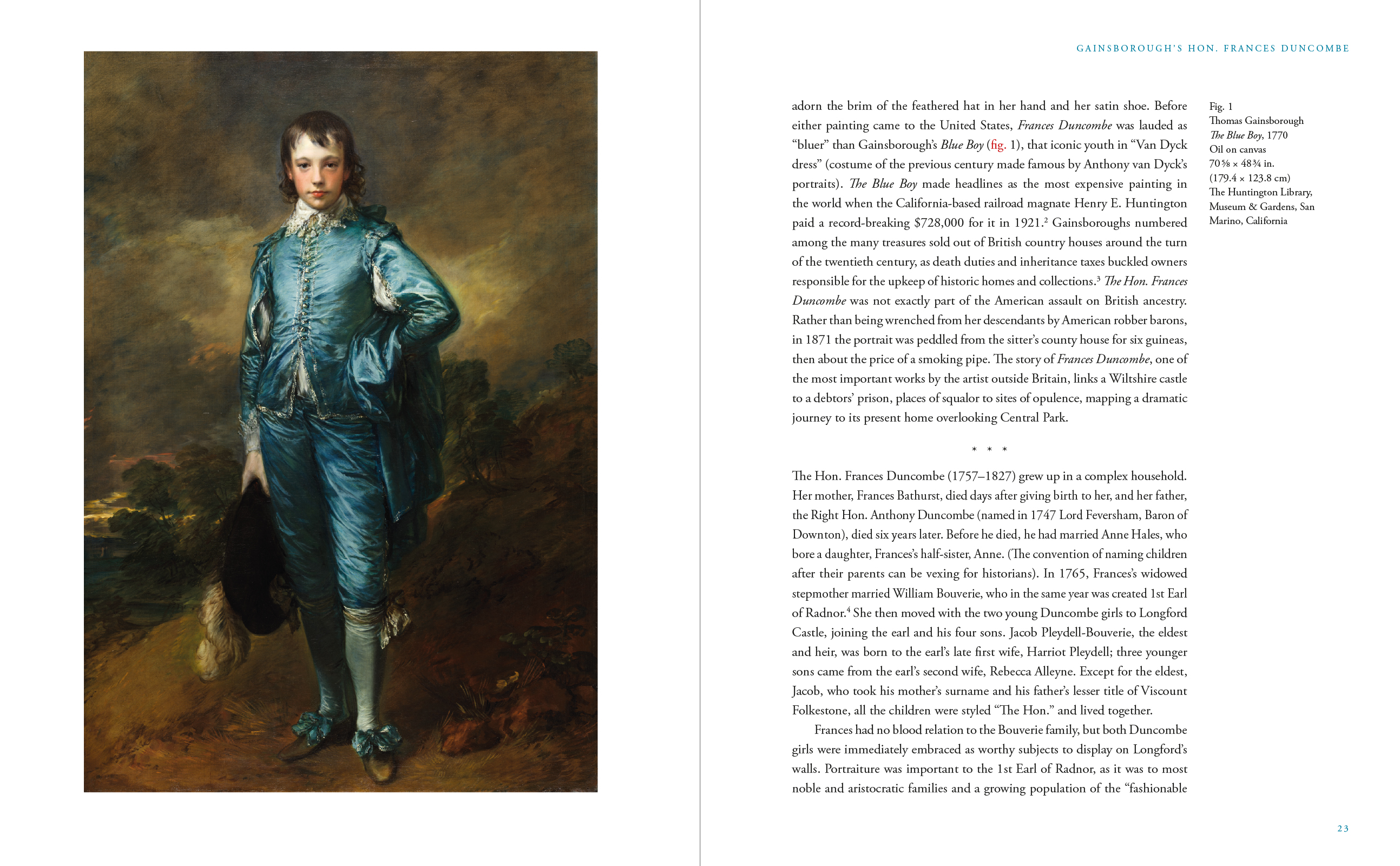 Gainsborough's Hon. Frances Duncombe