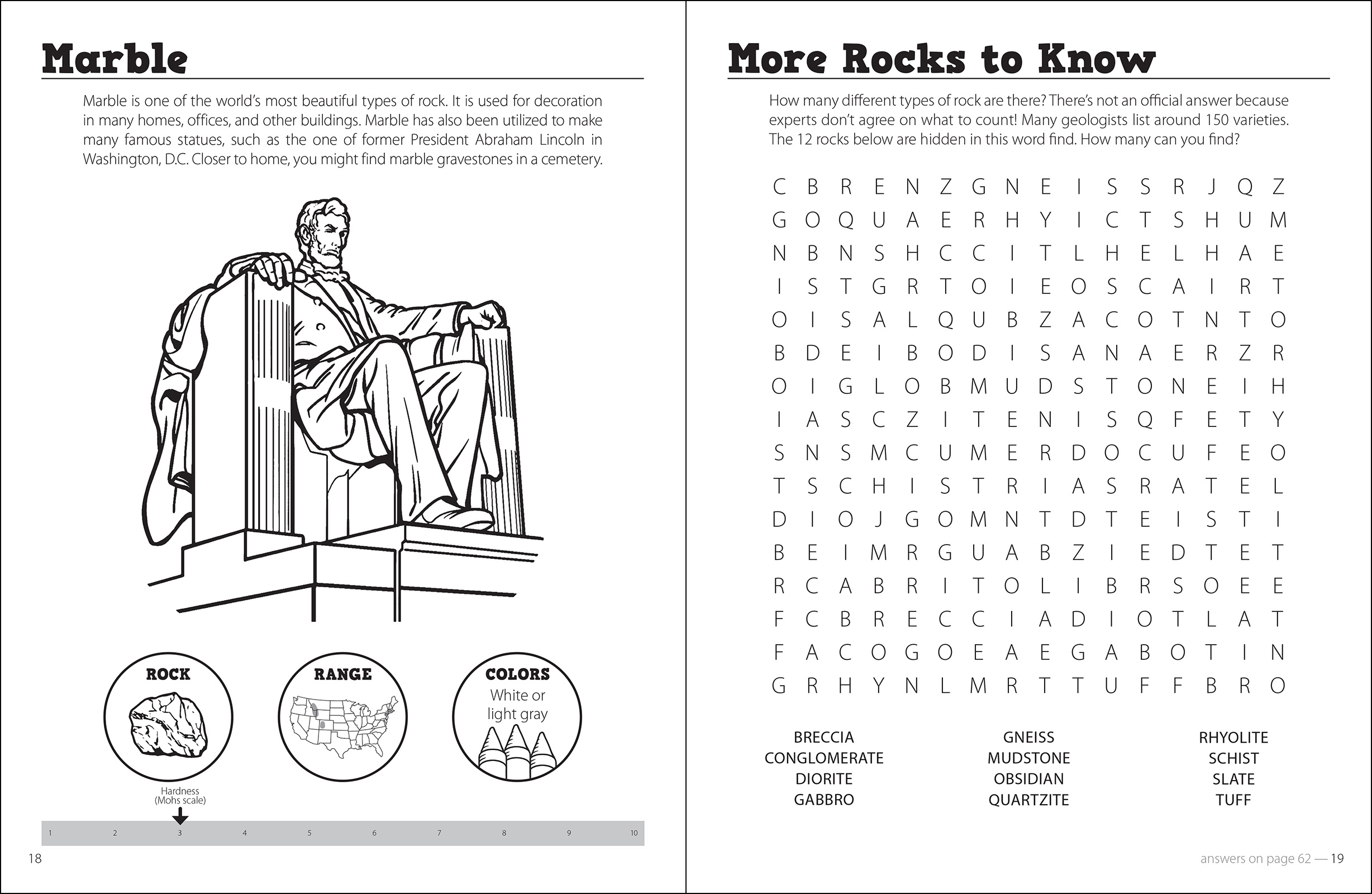 Rocks & Minerals Activity Book