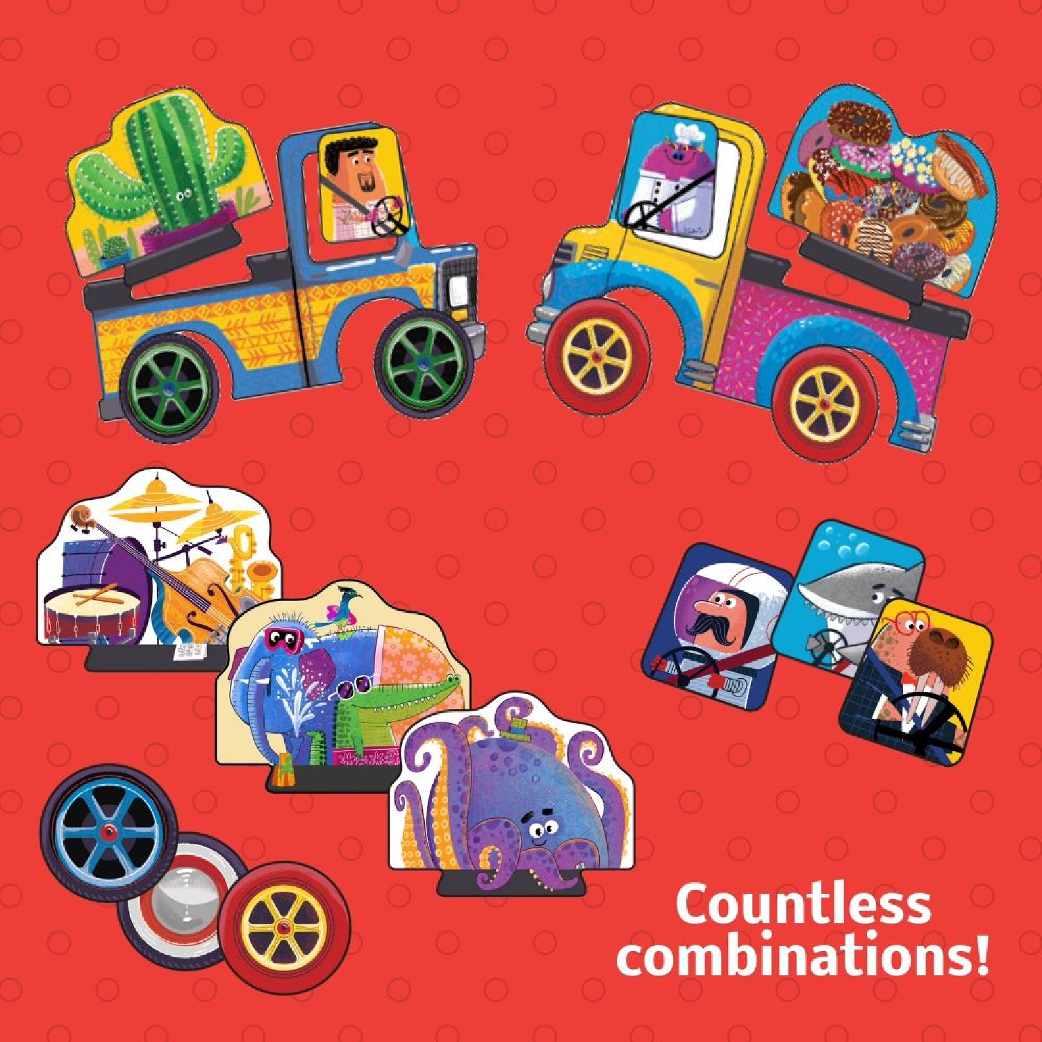 Mix & Match Puzzle: Silly Trucks