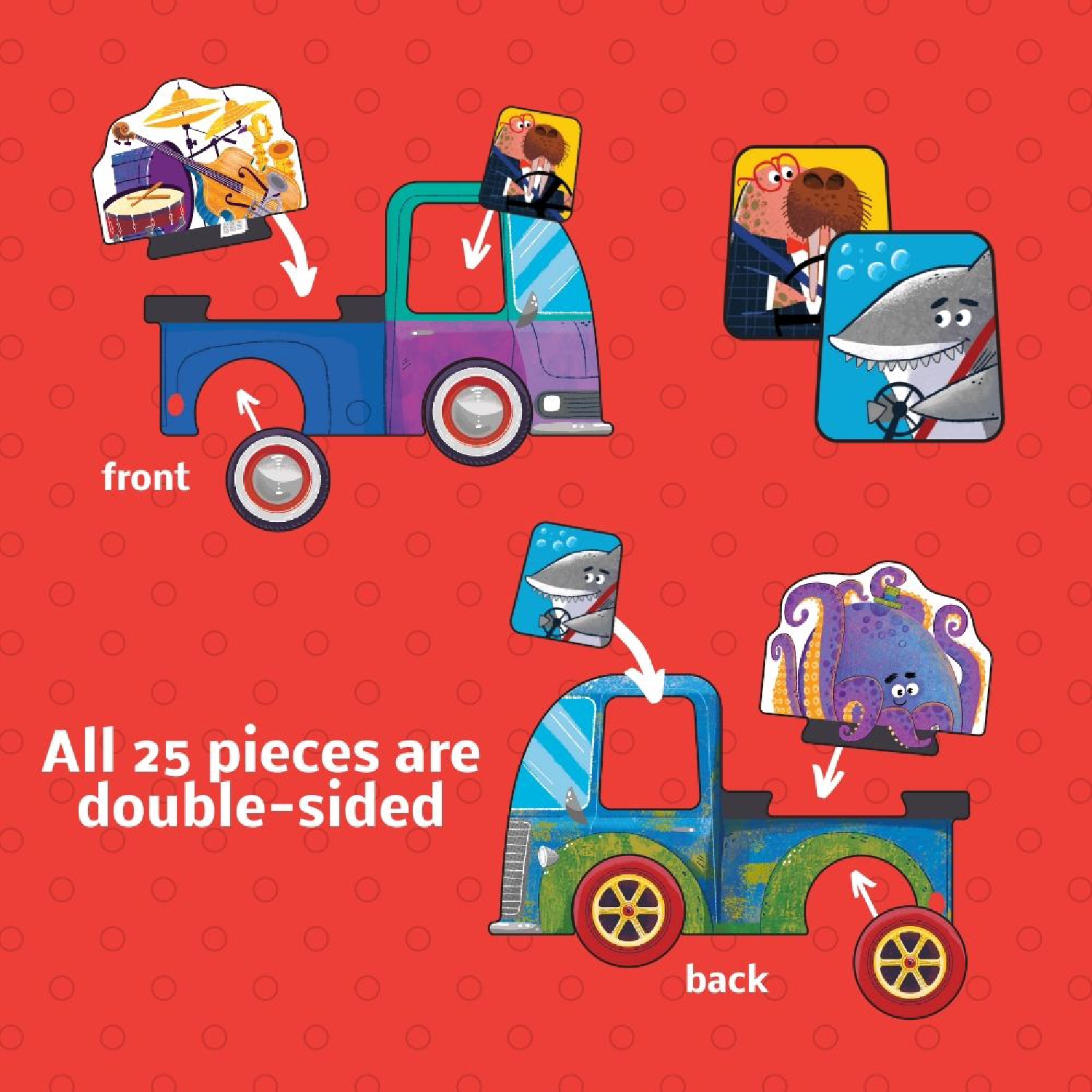 Mix & Match Puzzle: Silly Trucks