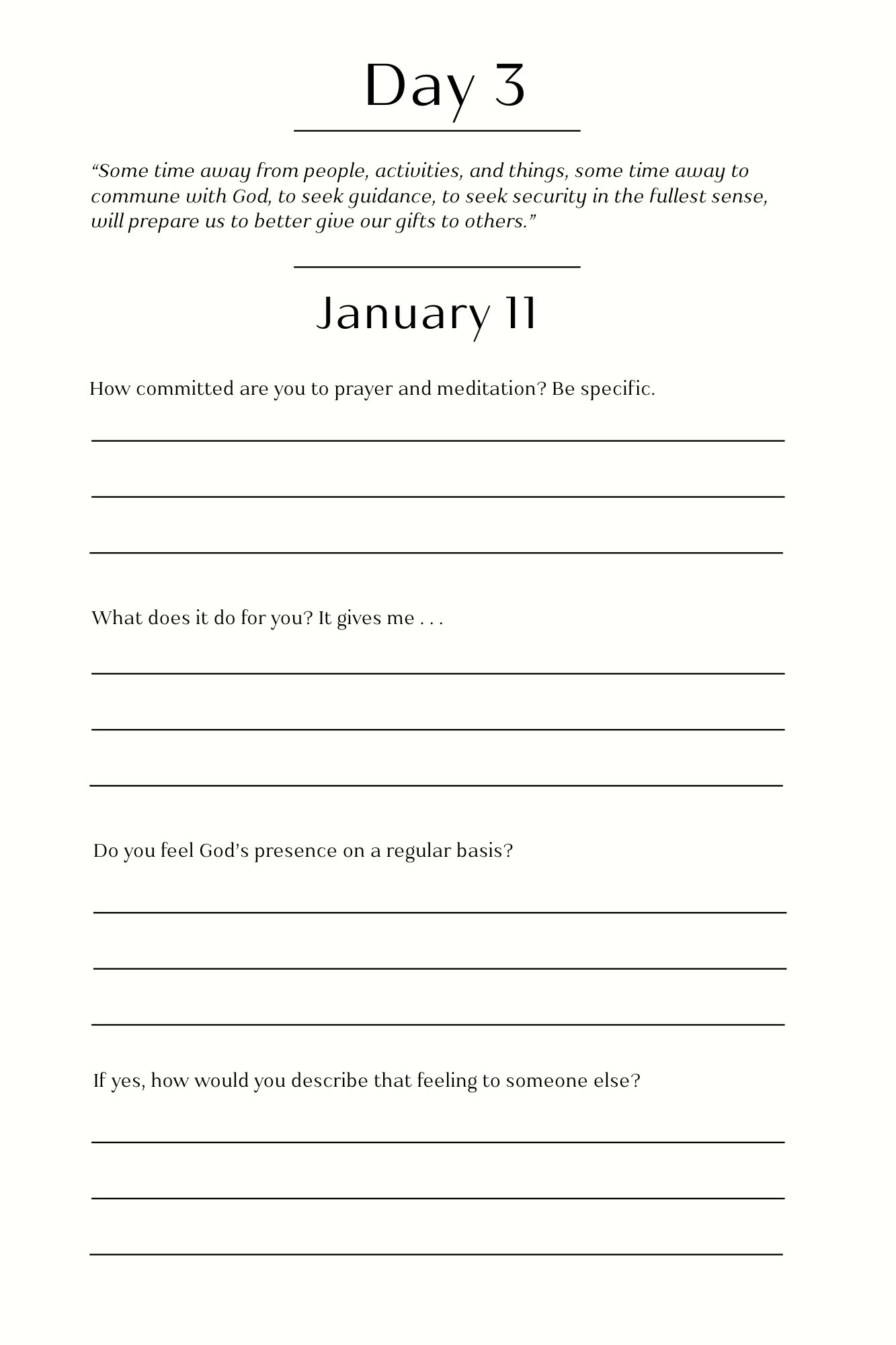 Each Day a New Beginning Companion