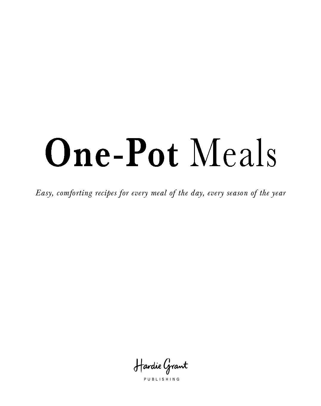 One Pot Meals