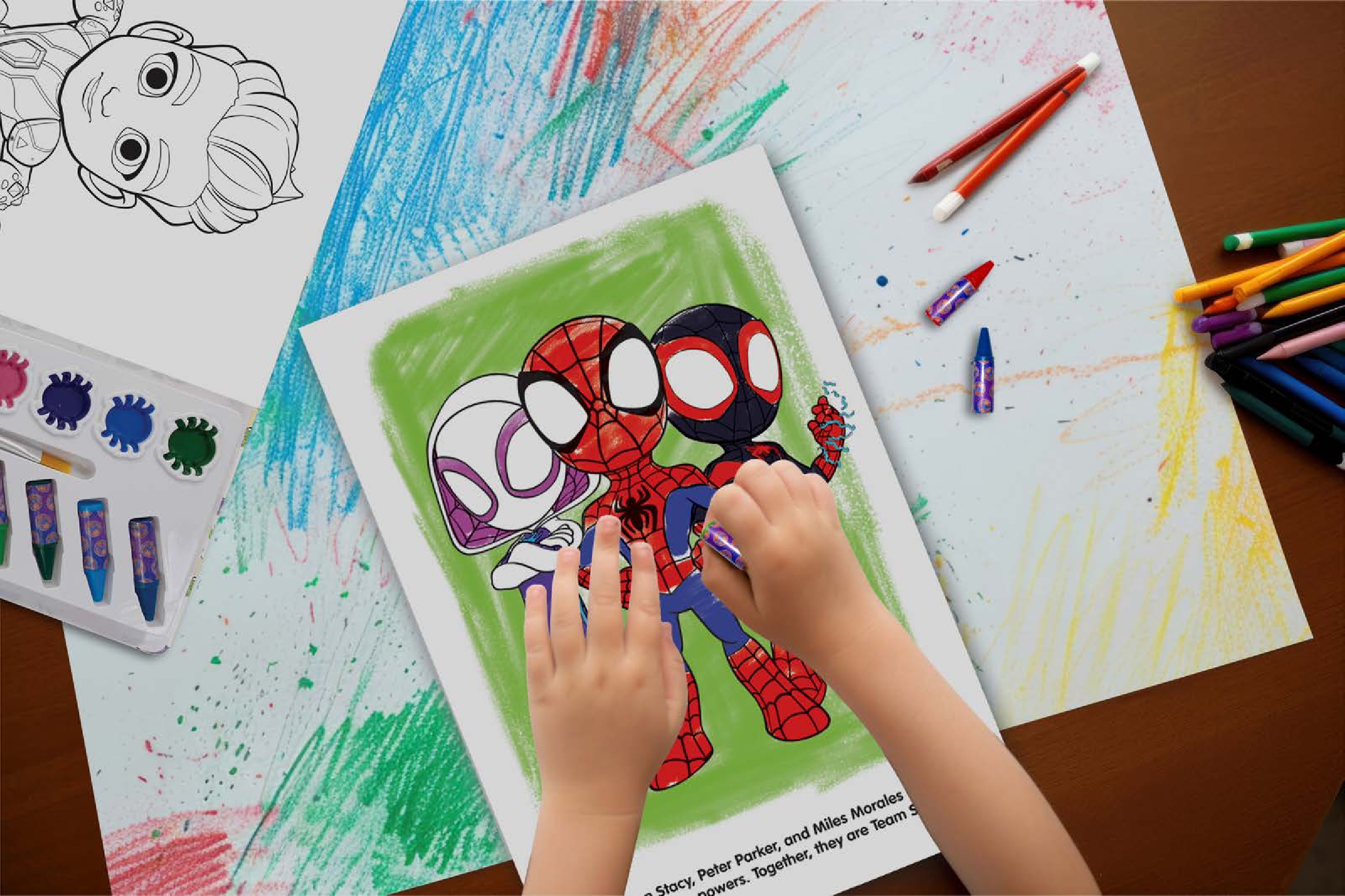 MARVEL SPIDEY & HIS AMAZING FRIENDS DELUXE POSTER PAINT & COLOR