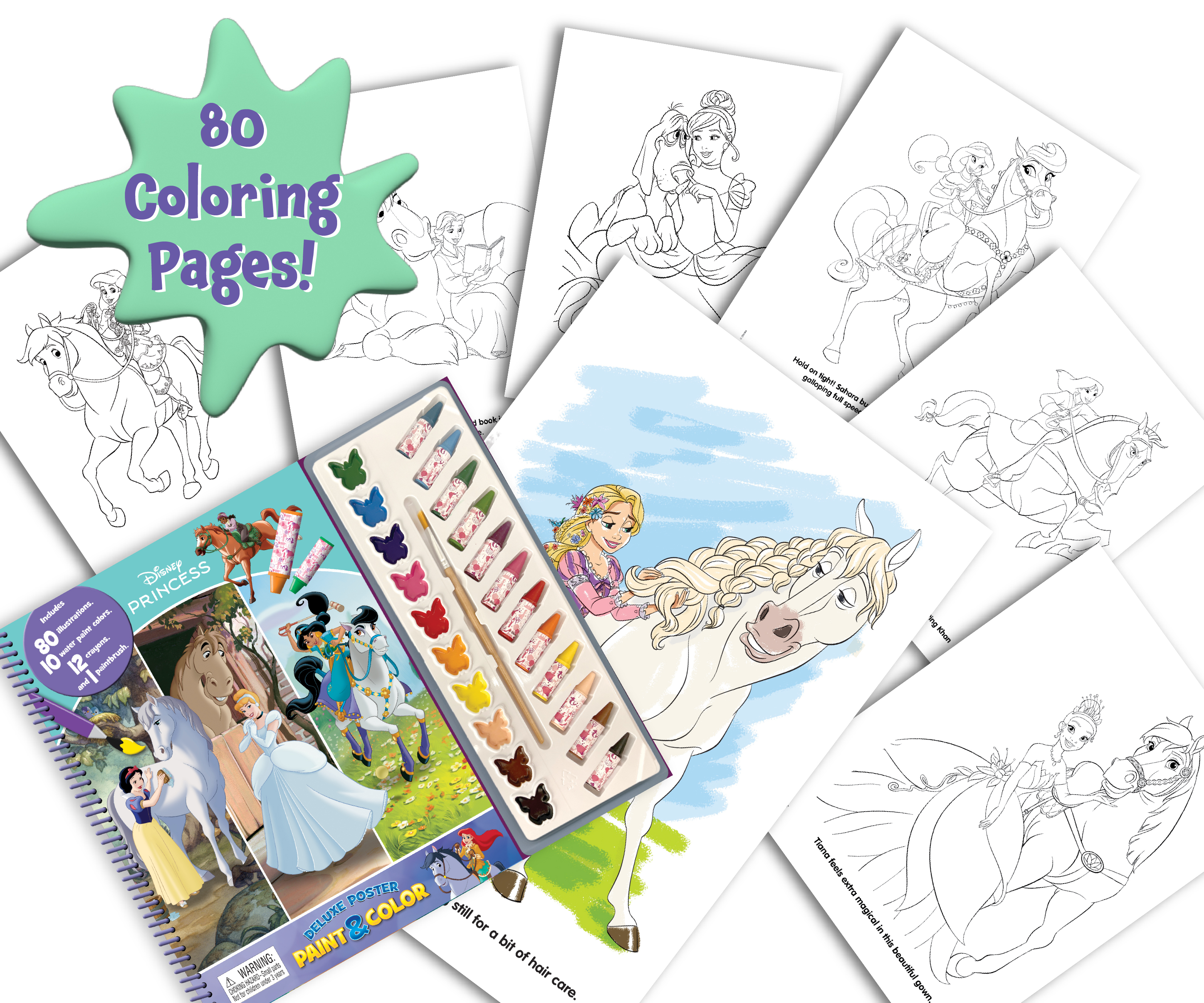 DISNEY PRINCESSES 2025 DELUXE POSTER PAINT & COLOR