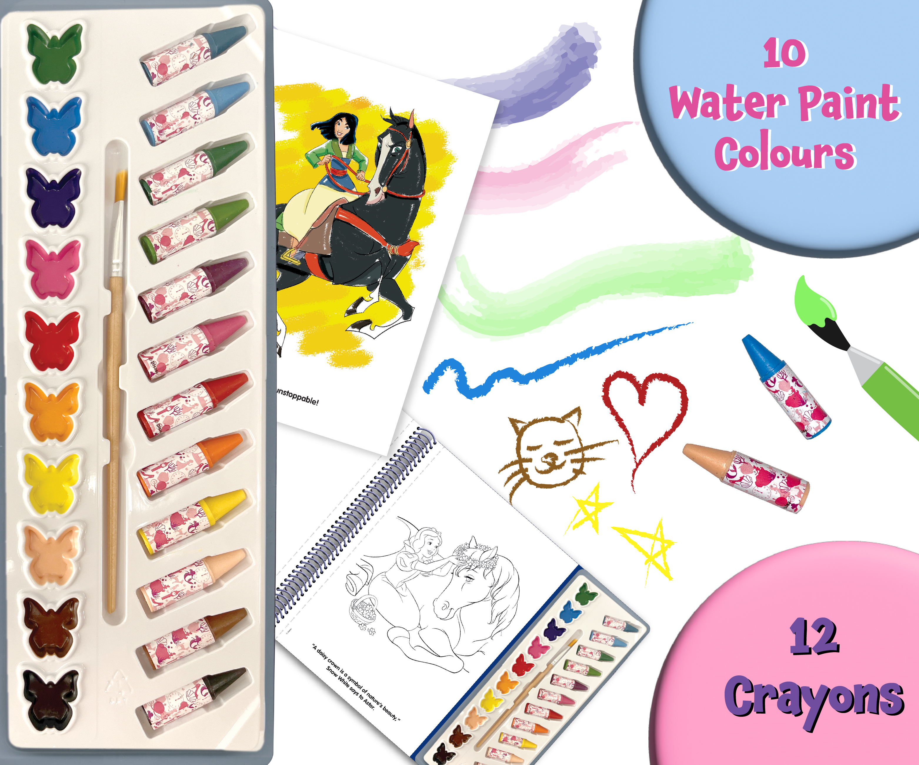 DISNEY PRINCESSES 2025 DELUXE POSTER PAINT & COLOR