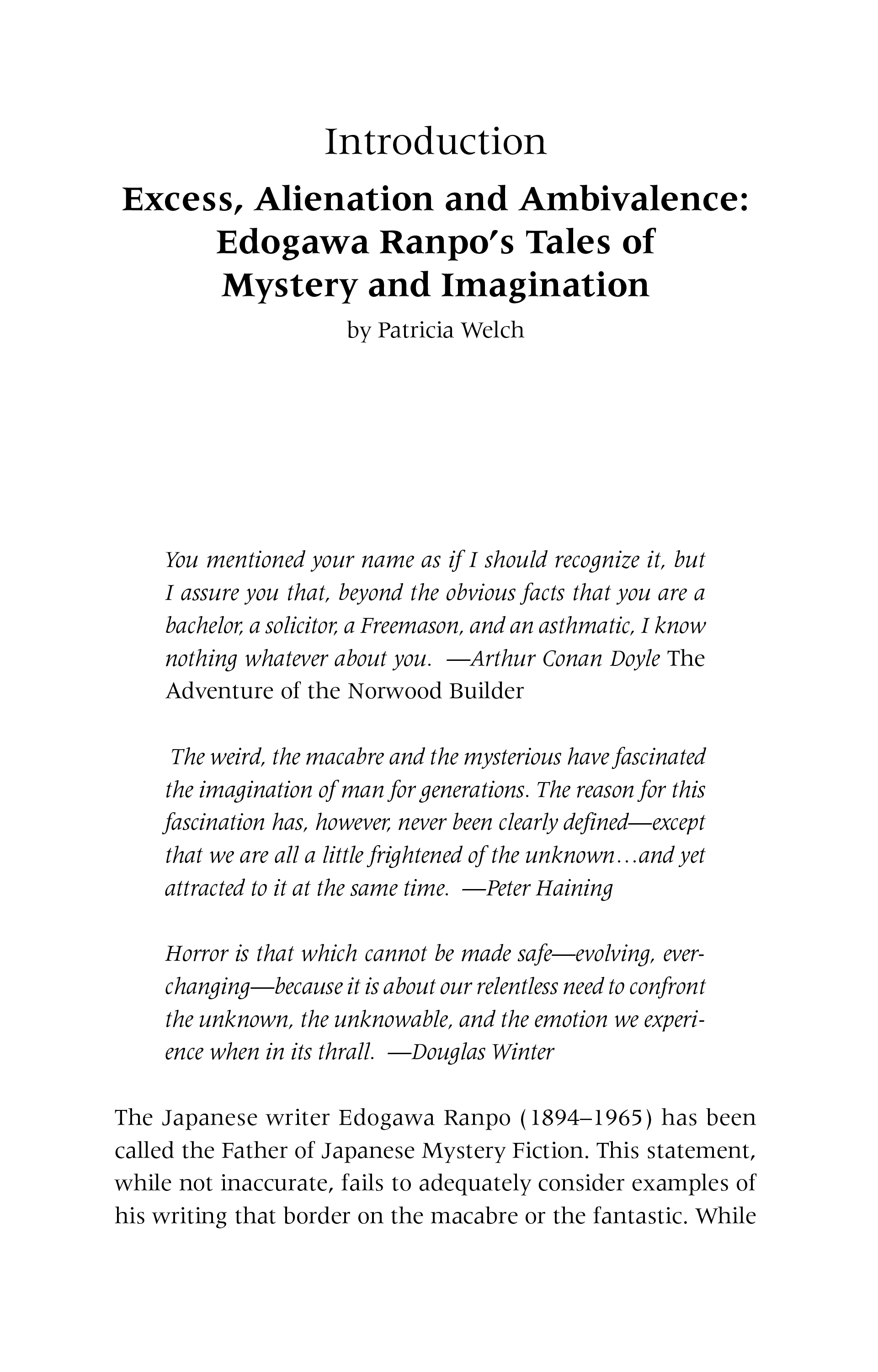 Japanese Tales of Mystery and Imagination