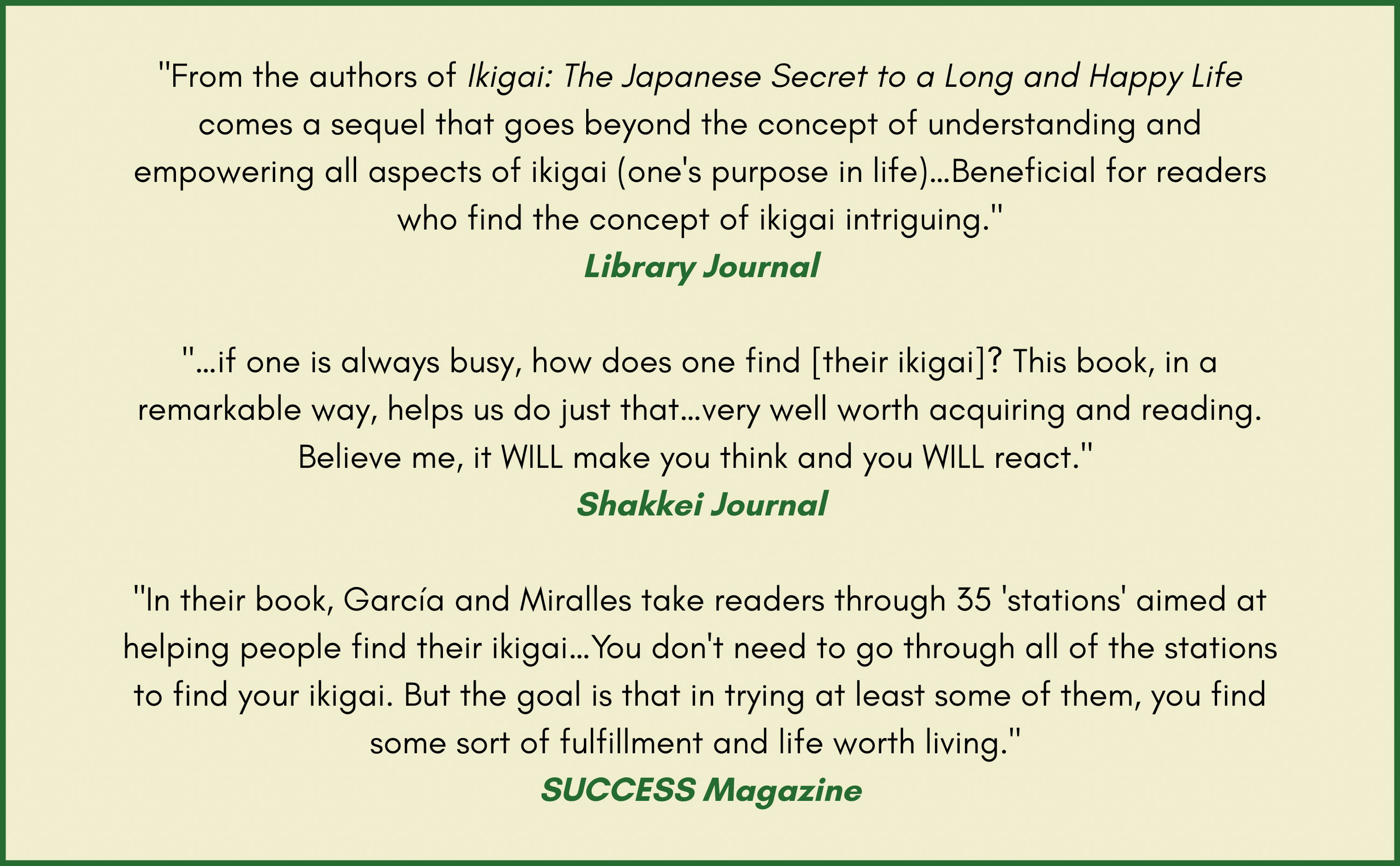 The Ikigai Journey