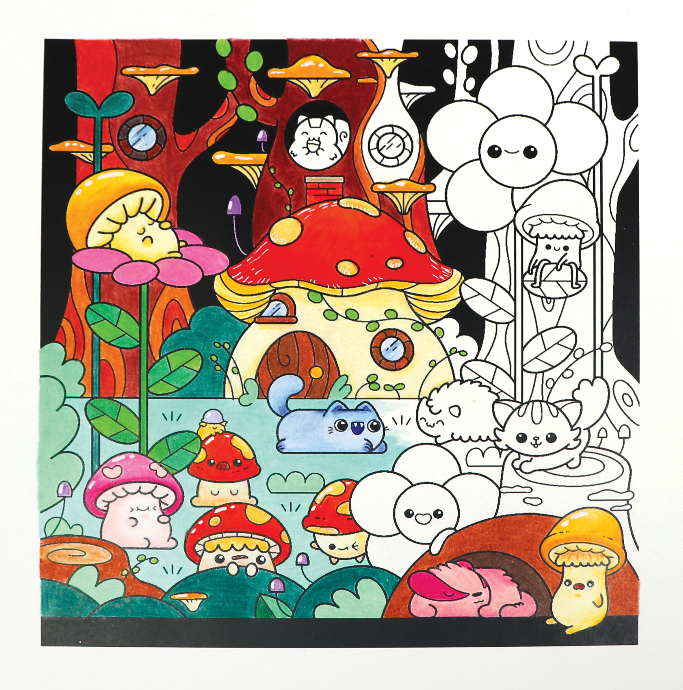 The Super Kawaii Coloring Book
