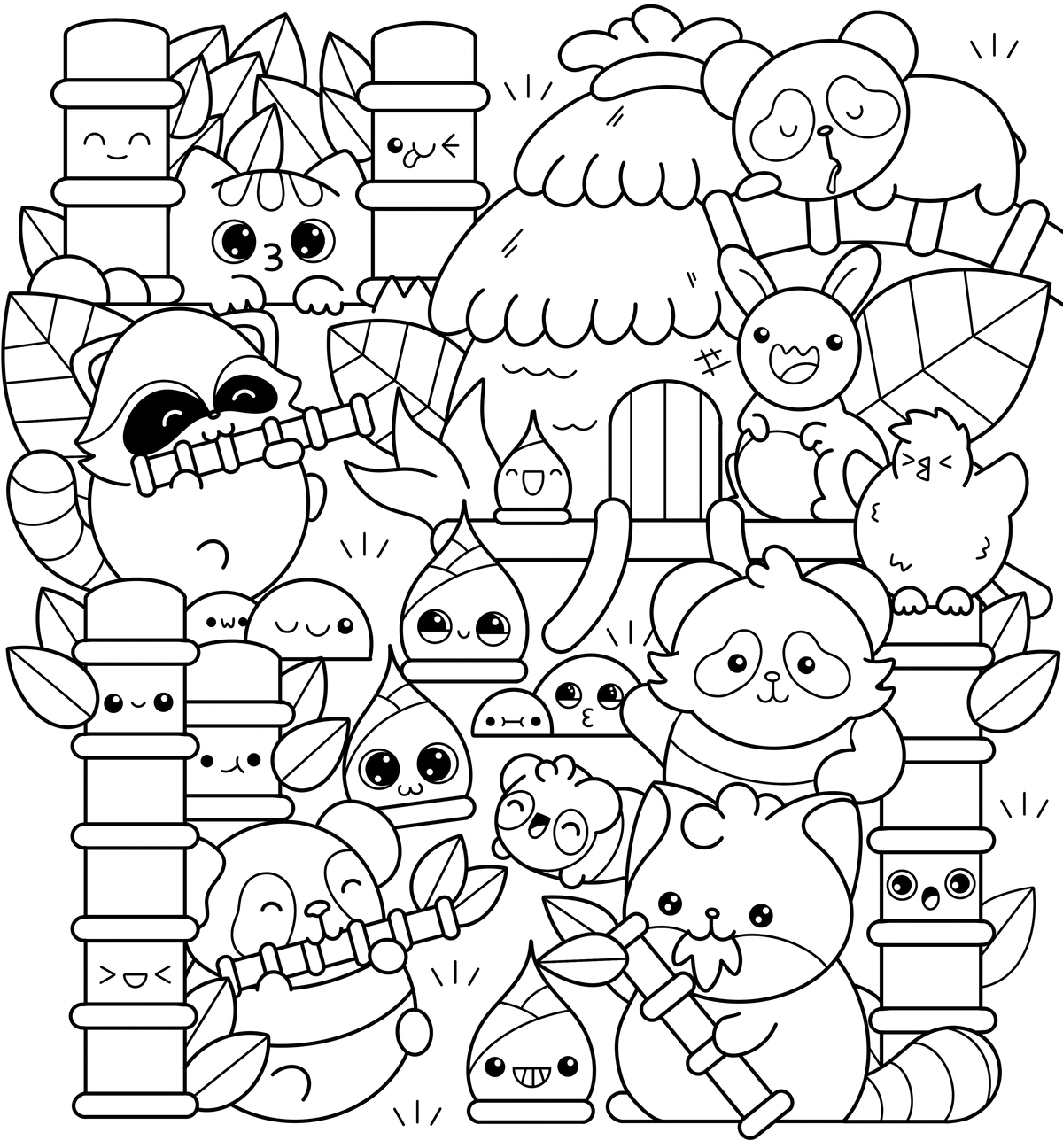 The Super Kawaii Coloring Book
