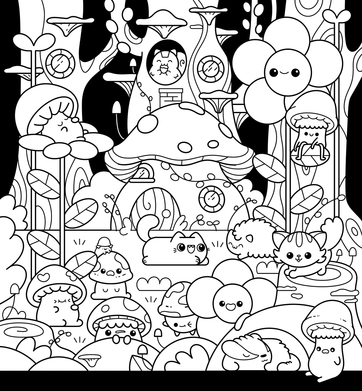 The Super Kawaii Coloring Book