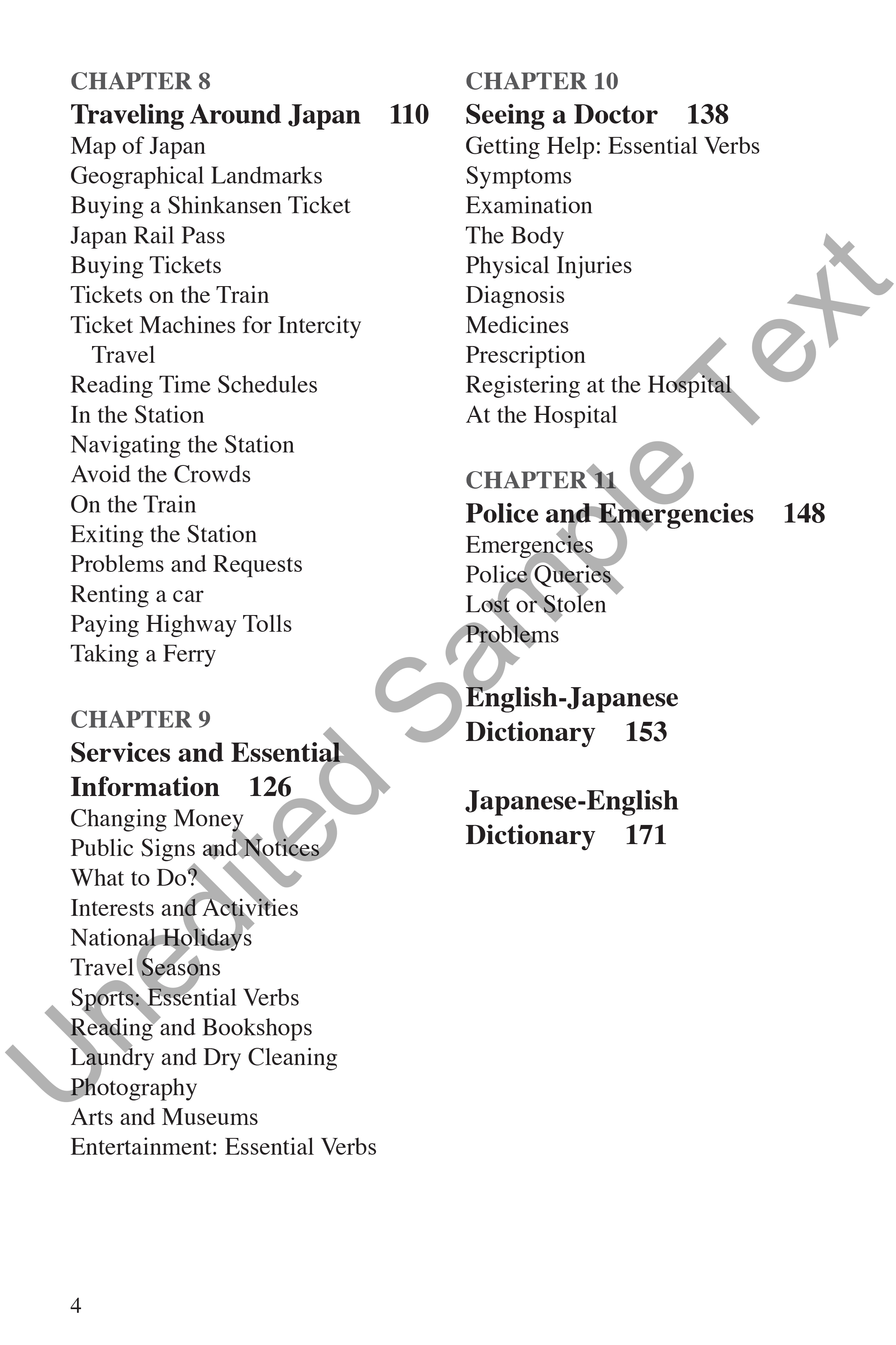 Japanese for Travelers Phrasebook & Dictionary