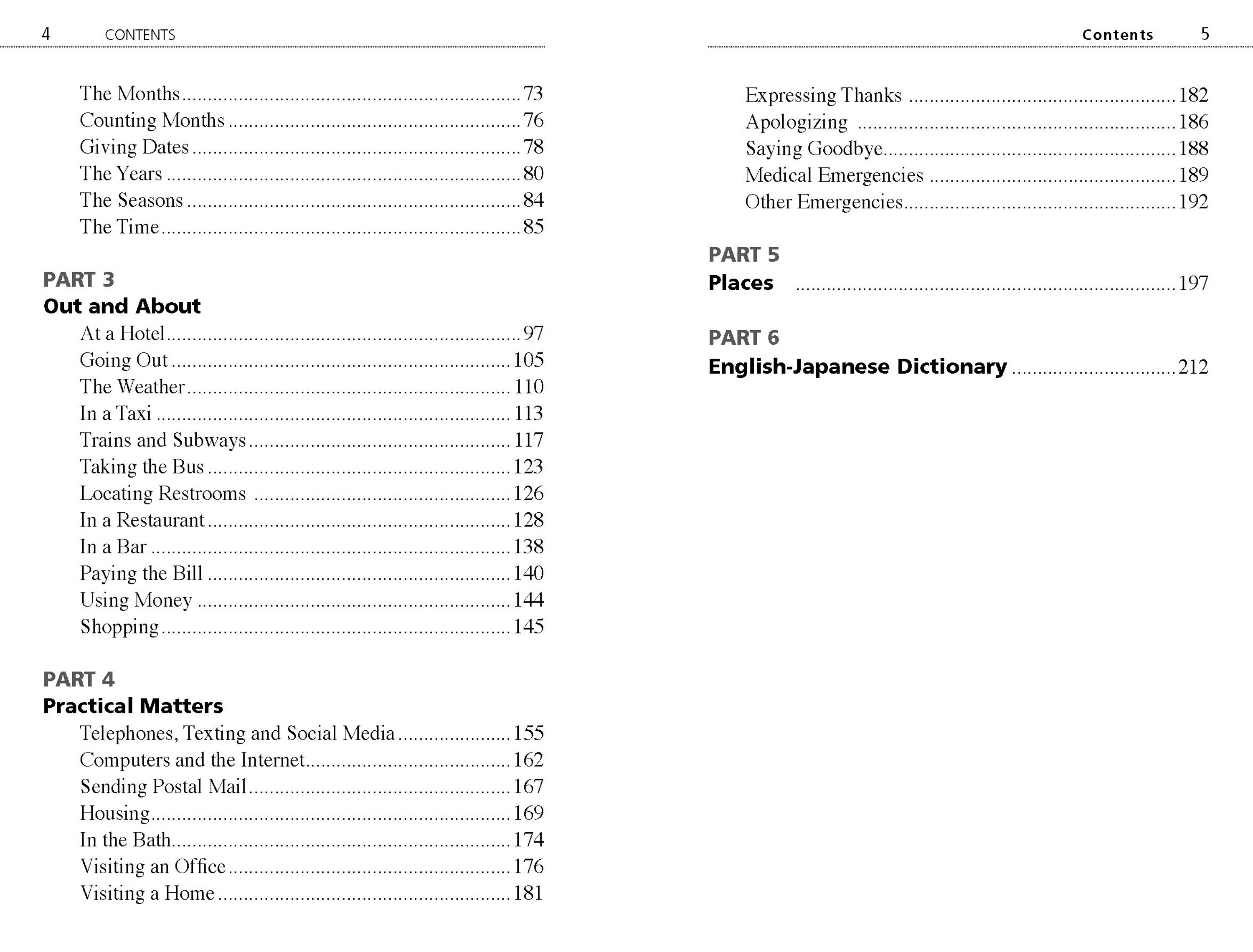 Survival Japanese Phrasebook & Dictionary